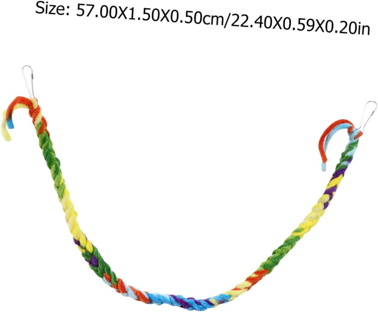 ARTSEWPLY 6 Pcs Parrot Swing Plaything with Colorful Cotton Rope for Birds and Hamster Climbing Rope Hanging Climbing Gym for Small Pets Reduces Boredom and Encourages Chewing Random Color image number 4