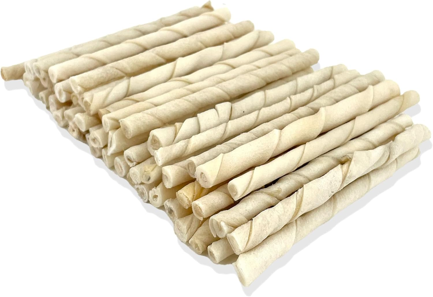 It'S Treat Time Dog Beef Rawhide Twist Sticks, 12.5Cm (50 Pack), White - Long-Lasting Dog Treats, Dental Chews for Dogs, Teeth Cleaning, Tartar Control, Oral Health