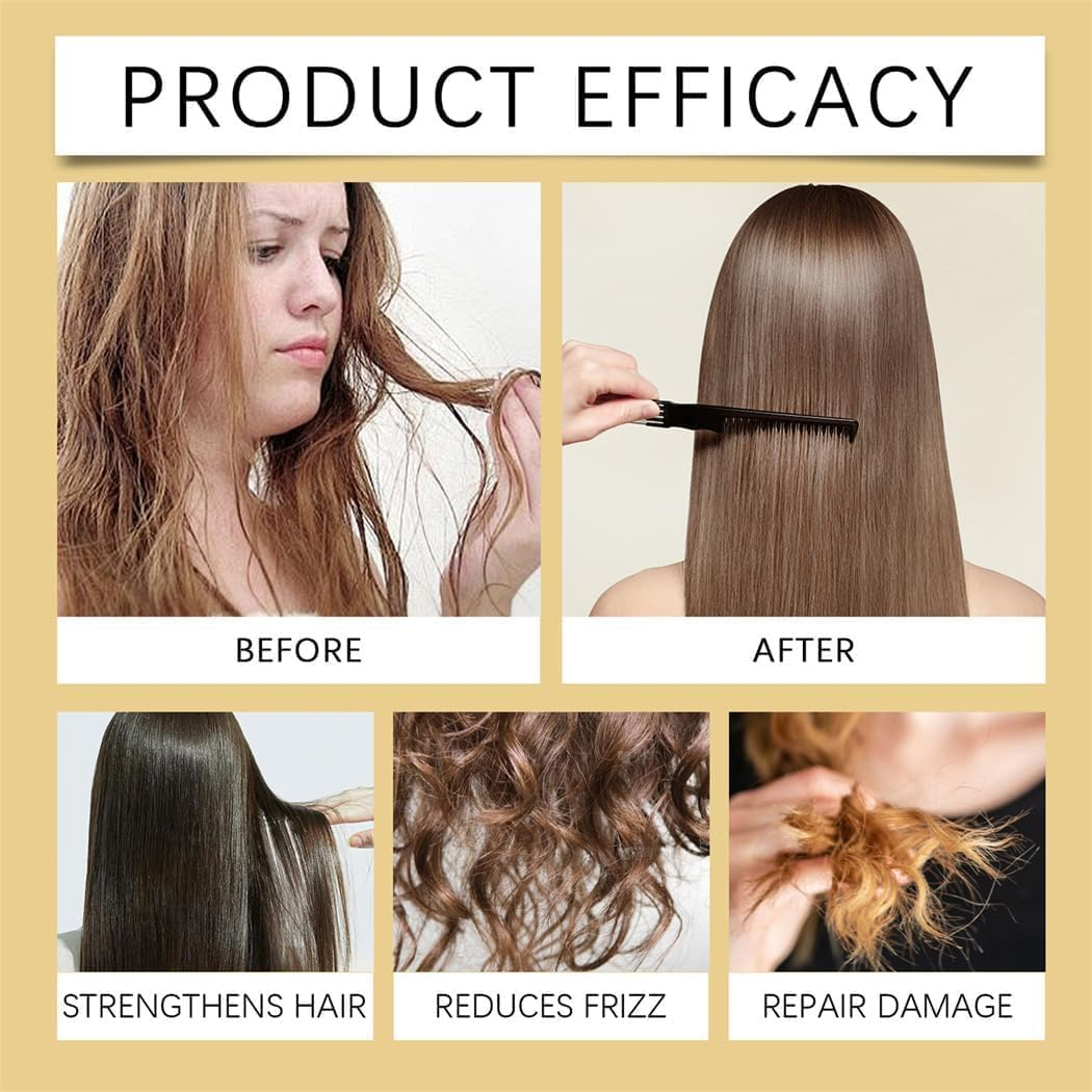 Amino Acid Essence Luxury Nourishing Hair Protein Cream,Repairing Essence Hair Mask,Amino Acid Moisturizing Repair Hair Care Conditioner 500Ml image number 1