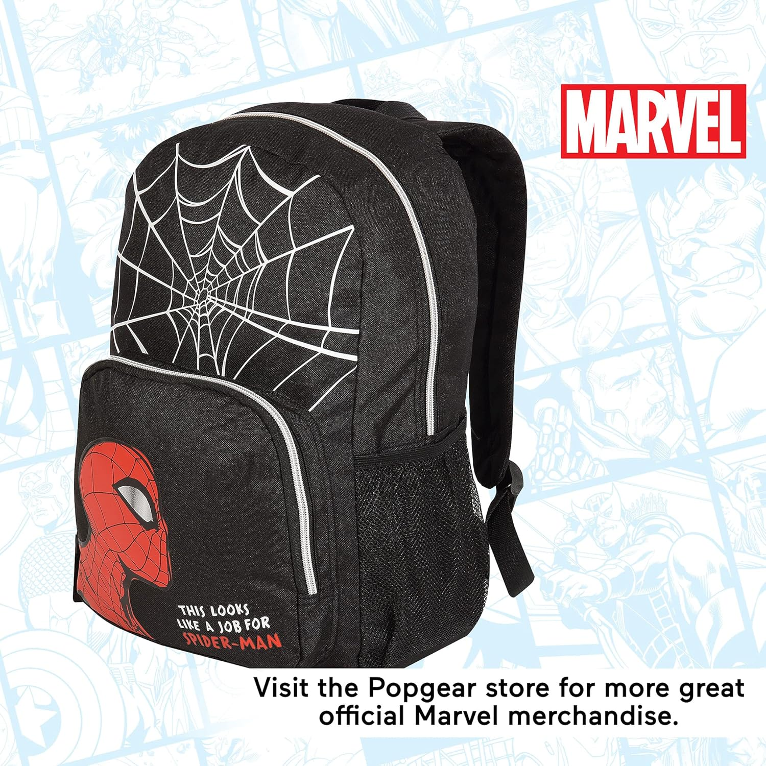 Marvel Comics Spider-Man Web Head Boys Backpack | Official Merchandise | Avengers Superhero Back to School Rucksack, Birthday Gift Idea for Boys image number 2