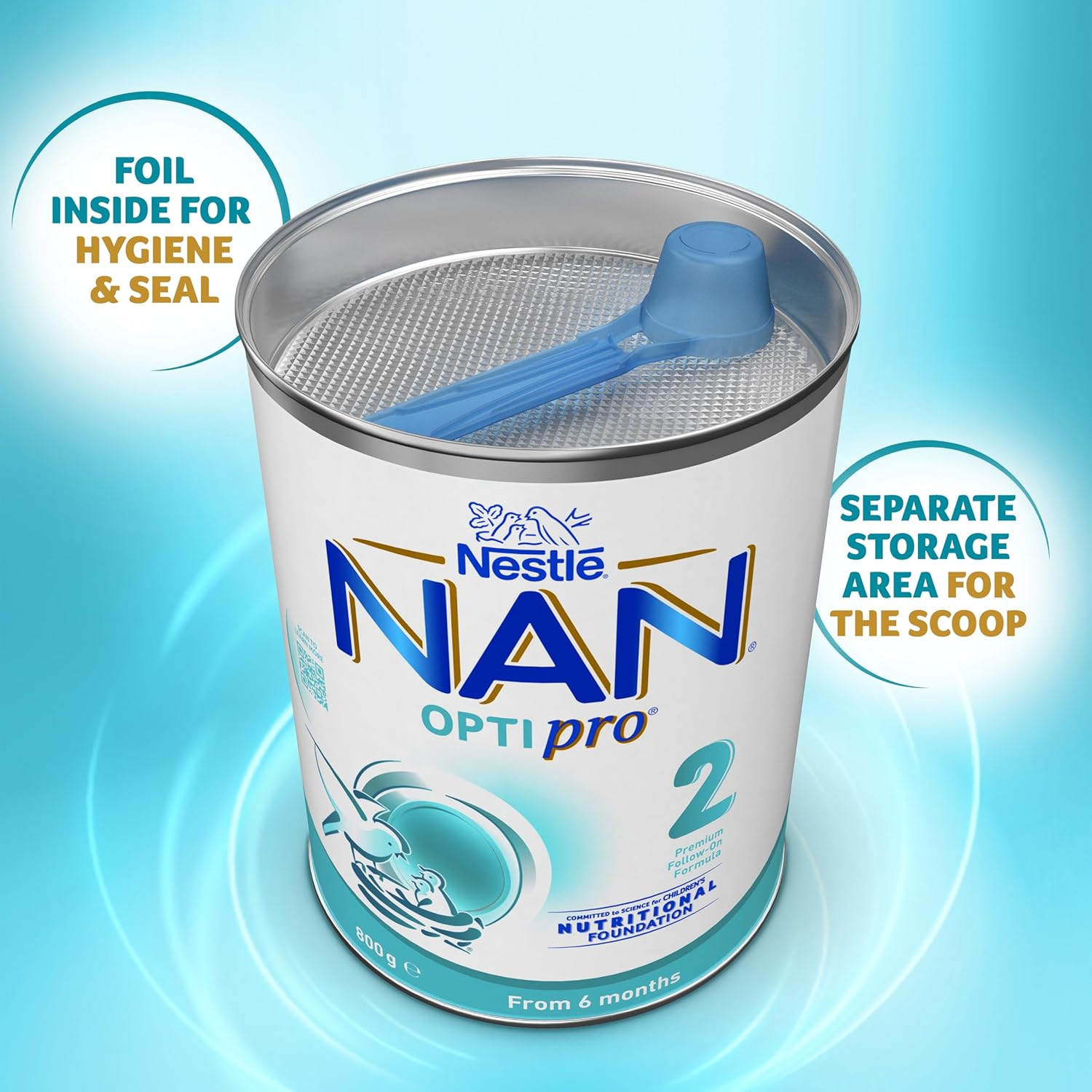 Nestl&eacute; NAN OPTIPRO 2 Premium Baby Follow-On Formula Powder, from 6 to 12 Months &ndash; 800G
