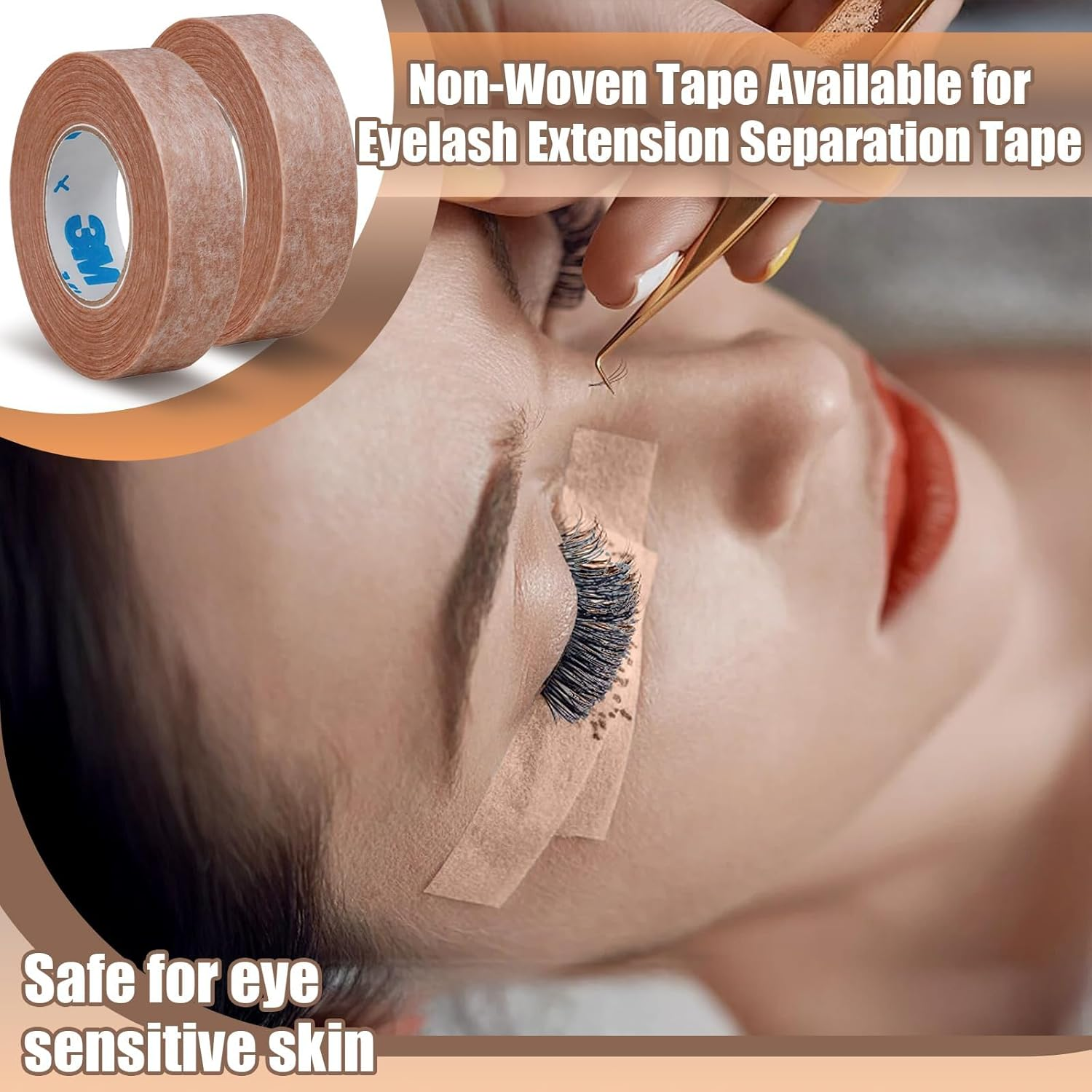 Micropore Tan Surgical Tape, 6 Rolls 3M Micropore Paper Tape, Non Woven Micropore Medical Tape for Skin, Dressings, Rhinoplasty Recovery (0.5 Inch X 10 Yards)