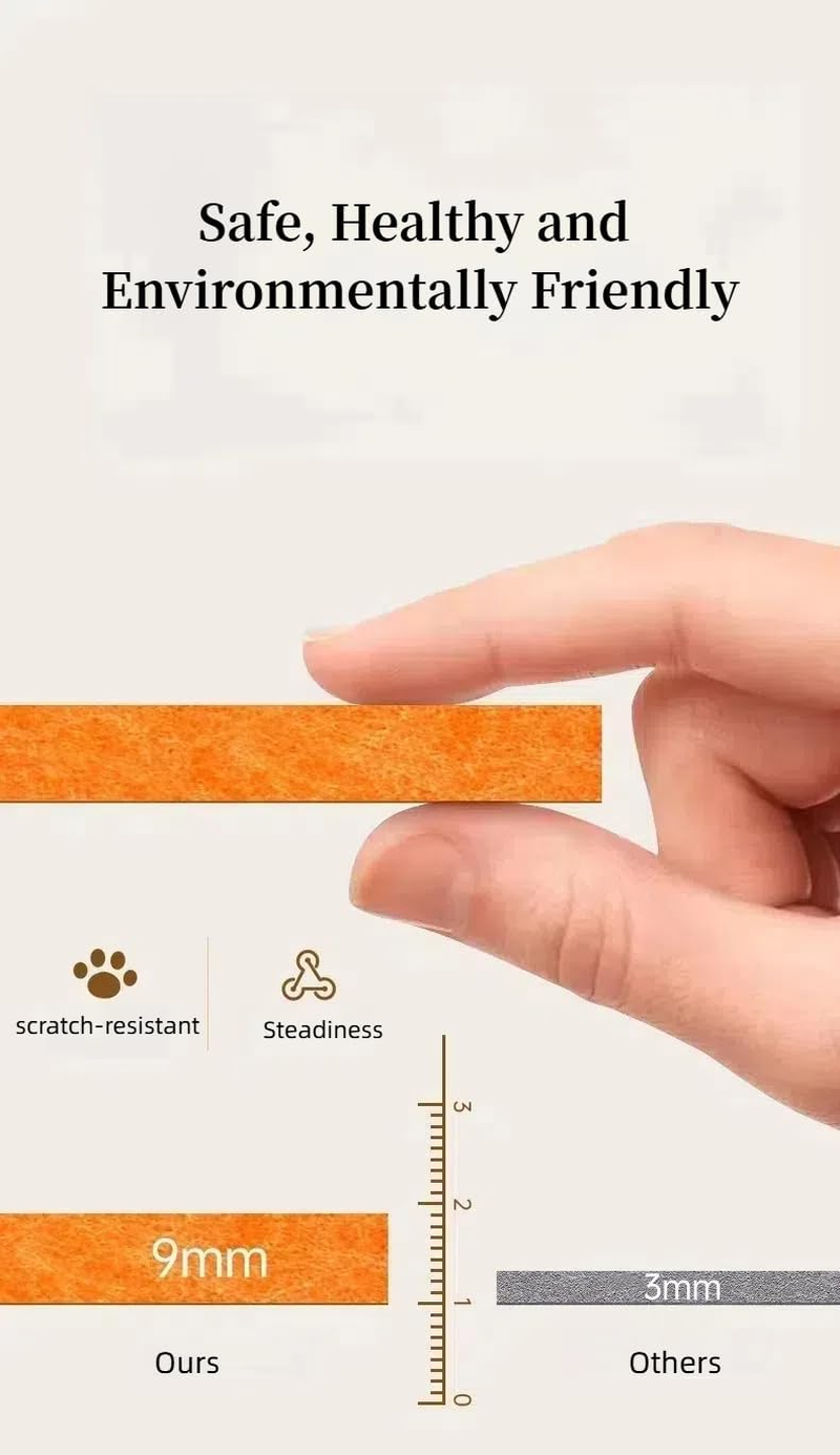 Cat Scratcher, 23 Inch(58Cm) L Shape Cat Scratch Pad Wall Mounted, Cat Scratching Pad with Ball Toy for Indoor Cats, Large Size, Grey, Felt Materials image number 2