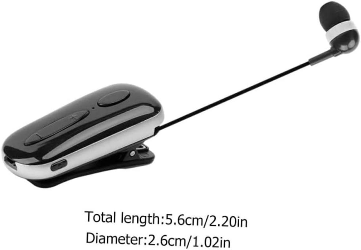 TINEASUR Wireless Earbud Retractable Headphone Clip-On Sports Earphone Sturdy Design Lightweight Comfortable for Active Workout and Outdoor Use Black image number 5