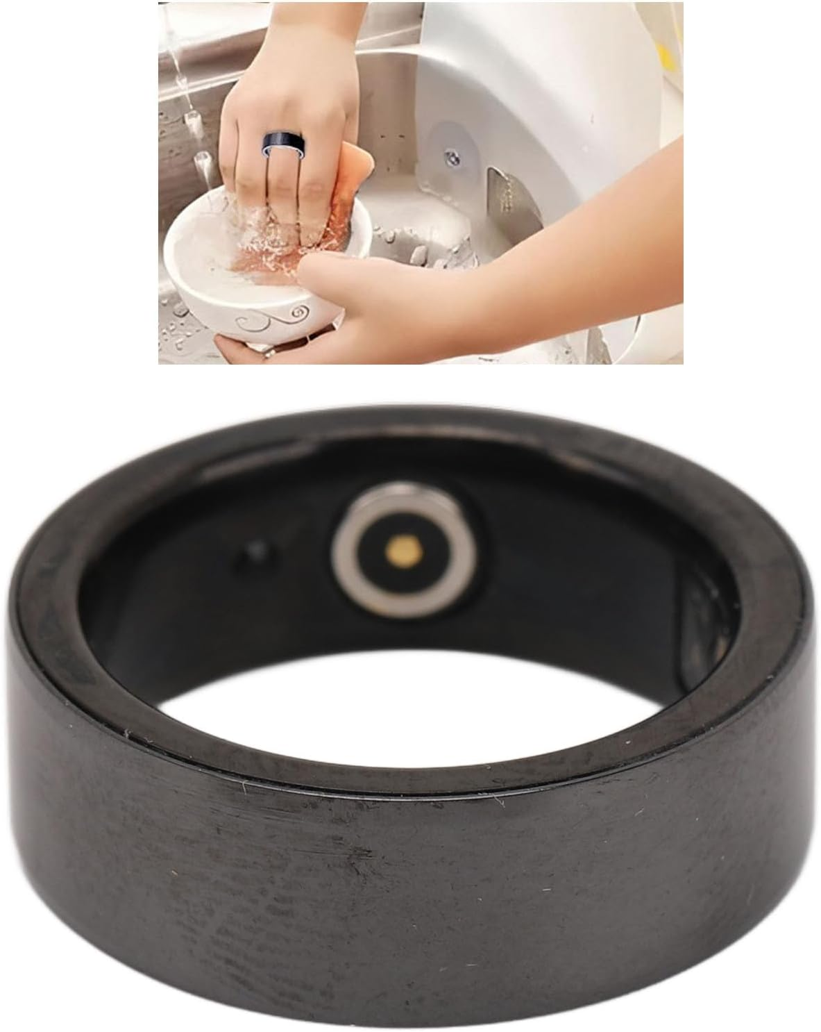 Fitness Smart Ring Flexible Health Tracking Ring for Blood Pressure Body Temperature Monitoring Adjustable Fitness Tracker for Men Women Gift Size 18