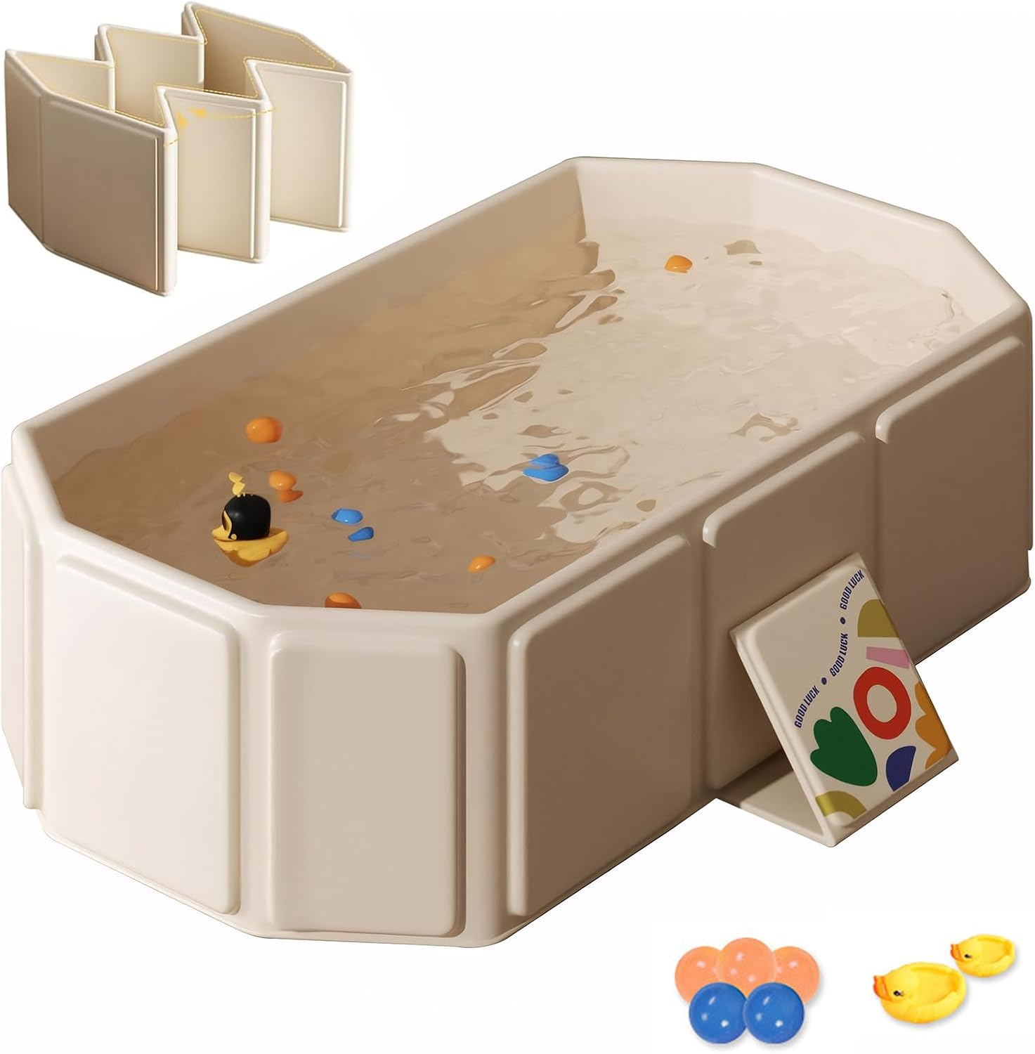 Portable Baby Bathtub, Foldable Tub for Shower, Collapsible Travel Tub to Toddler 70&times;75Cm (Green)