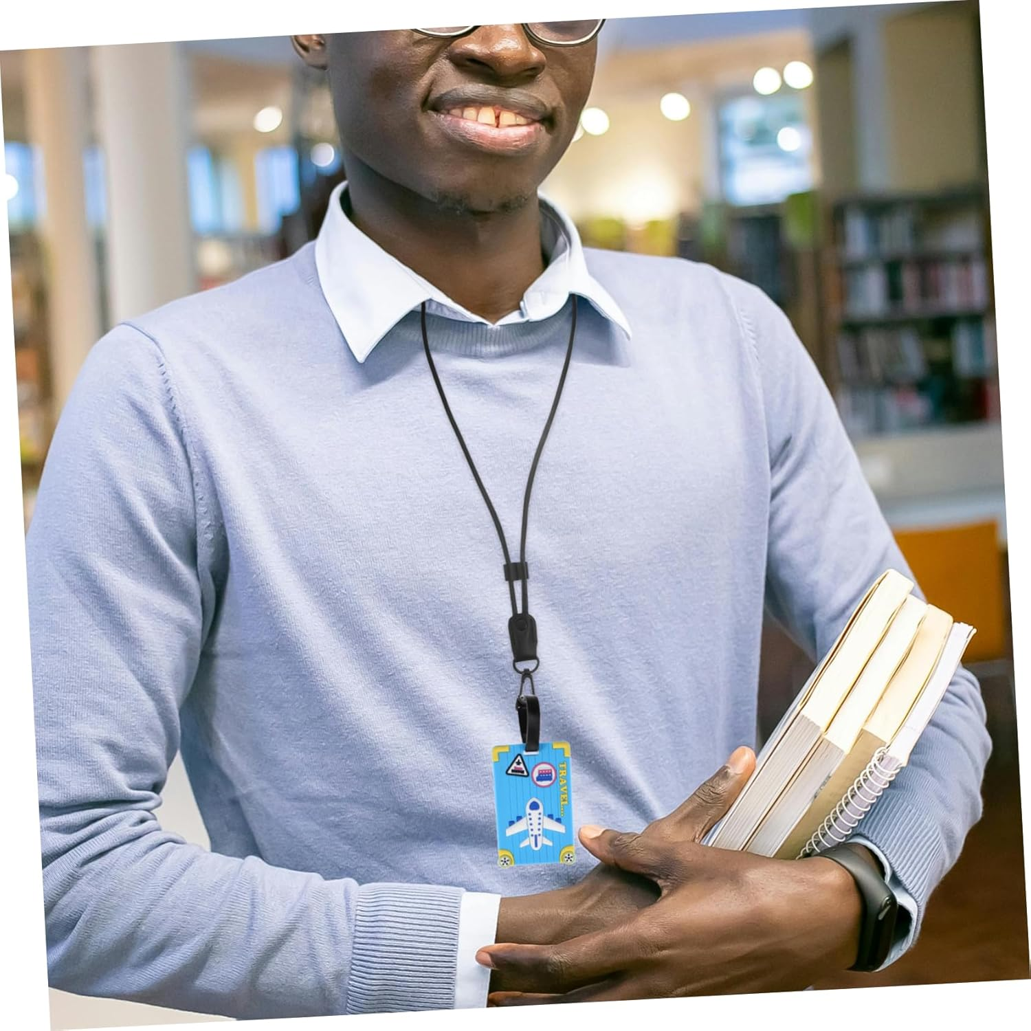 VALICLUD PVC Airplane Luggage Tag Cute Cartoon Design Holder for Travel Accessories Lightweight and Portable for Suitcases and Cards Stylish and Distinctive image number 2