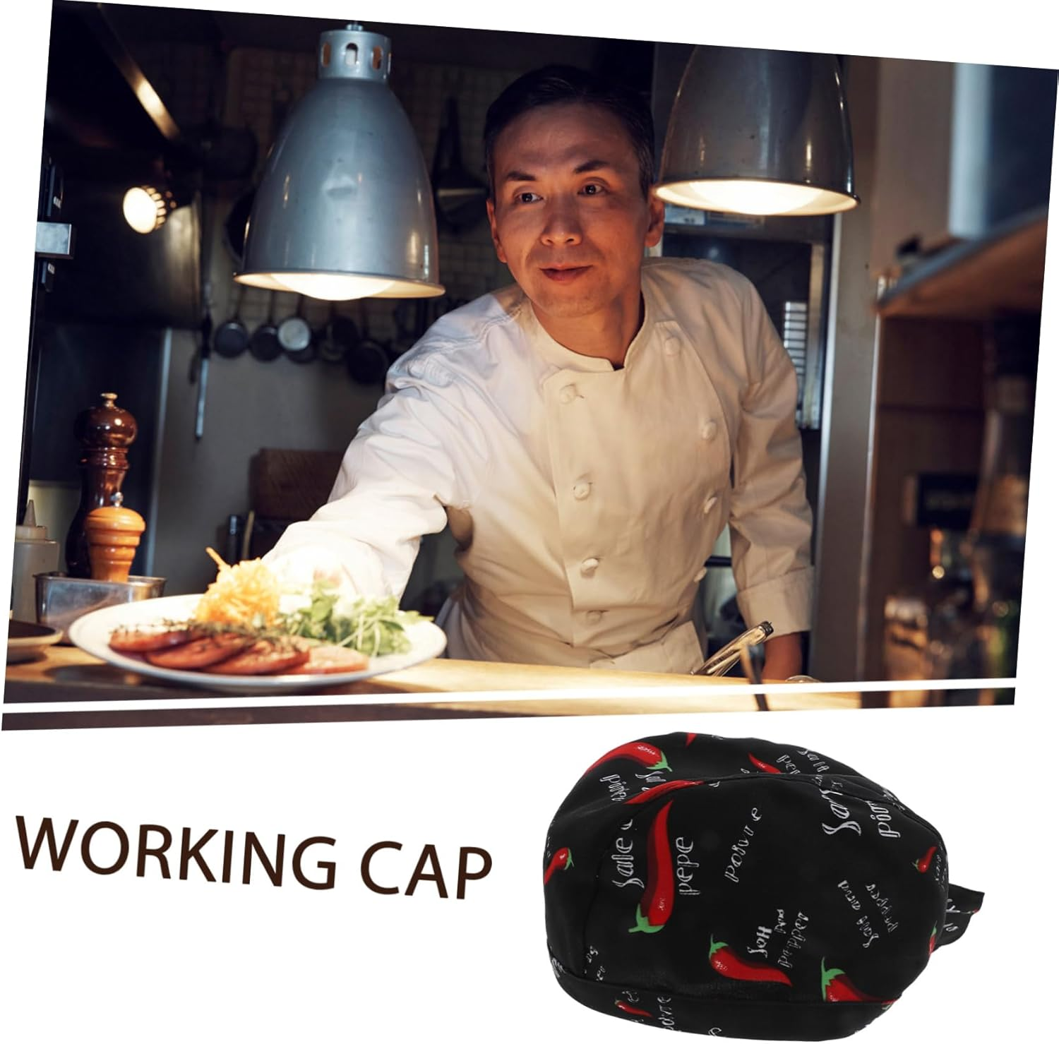 LIFKOME Restaurant Cap Suitable for Chef Hat Cooking Cap Chefs Hat Men Black Chef S Chefs Women Plate Working Restaurant Kitchen Helper Kitchen image number 3