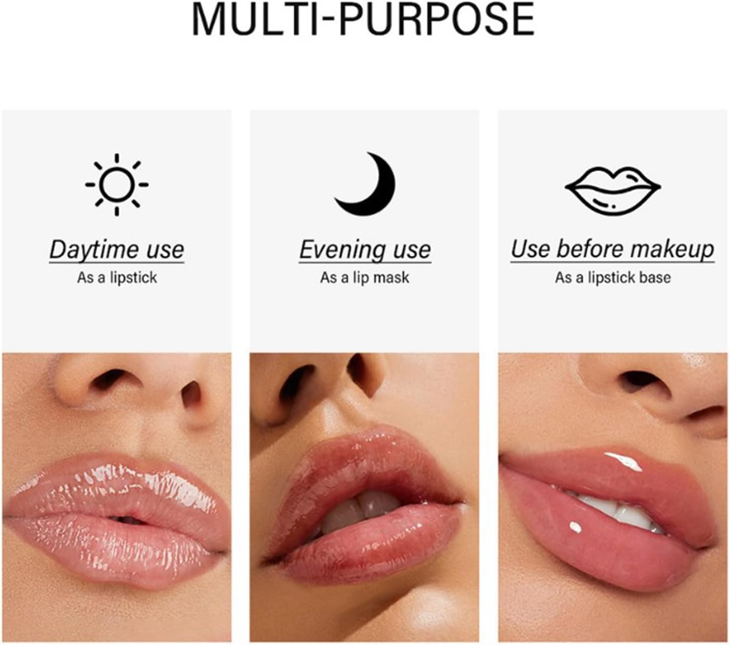 Jascherry 6 Pcs Moisturizing Lip Balm, Lip Oil Set, Fruit Makeup Lip Gloss, Lip Repair Chapstick, High Shine, Natural, Non-Sticky Finish, Nourishing Lipstick Anti-Wrinkle Lip Care Gloss