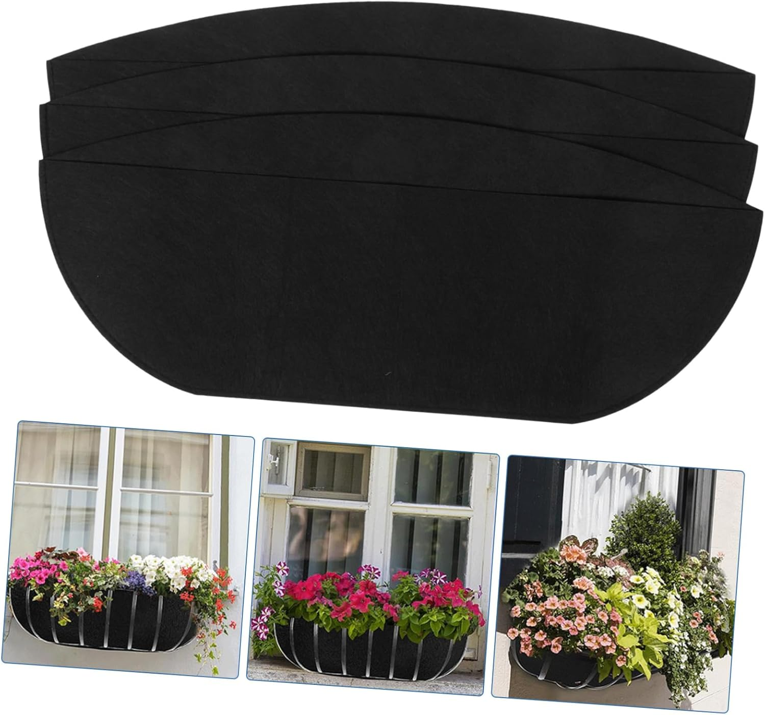 SEWOART 3Pcs Felt Plant Pots Liner for and Bonsai Breathable Nursery Replacement Liners for Hanging Baskets Gardening Supplies for Decor image number 2