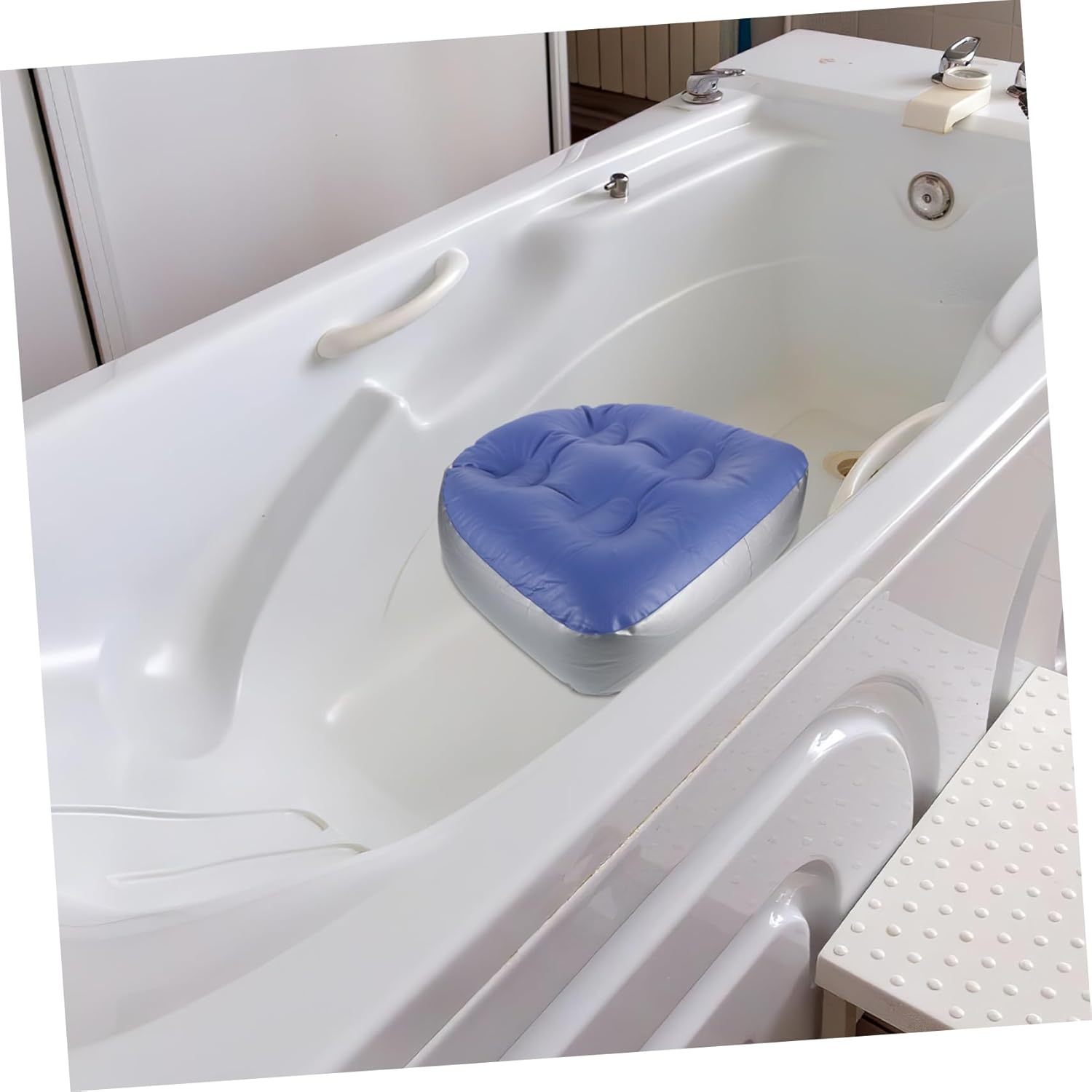 Healeved Thickened Bath Seat Cushion Portable Inflatable Seat for Bathtub Perfect for Spa and Sauna