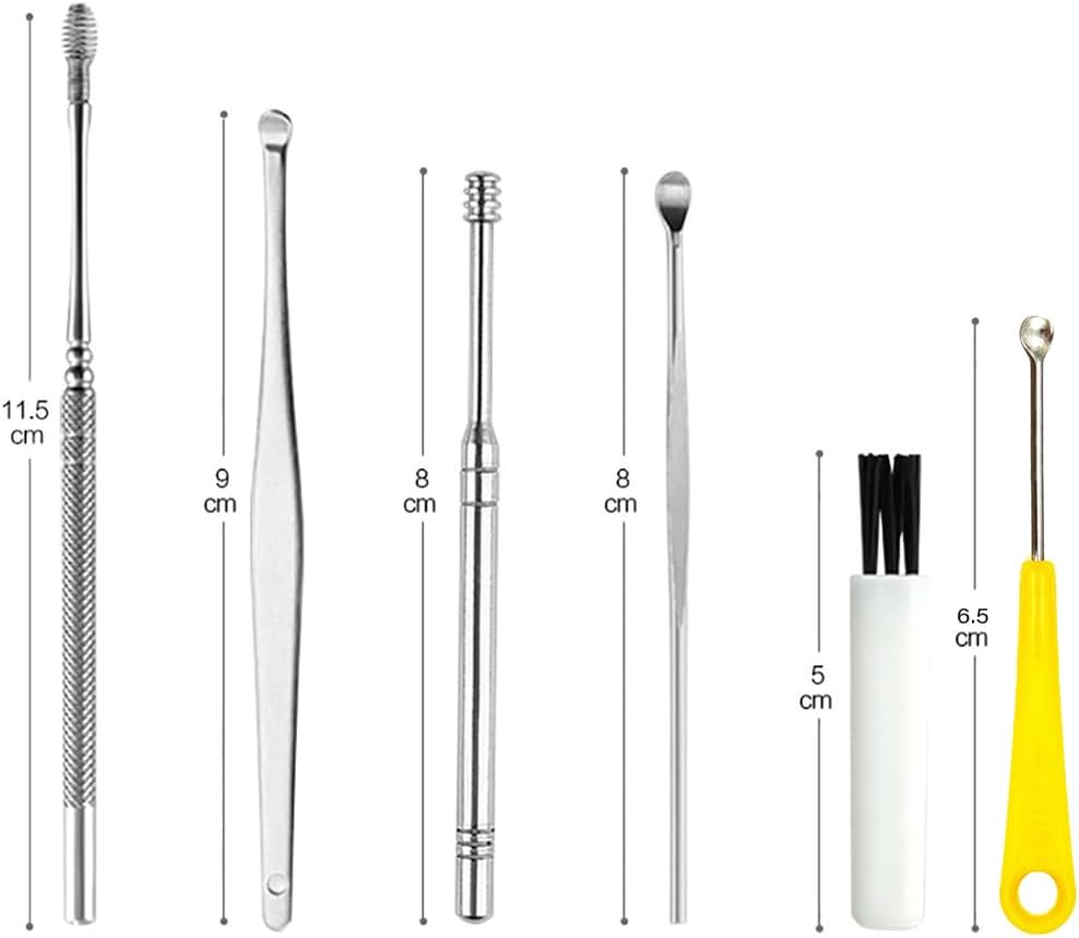 7-Piece Stainless Steel Ear Wax Remover Kit - Ear Pick & Ear Cleaning Tools with Storage Box, Safe Earwax Curette Scoop Set for Adults & Kids image number 5