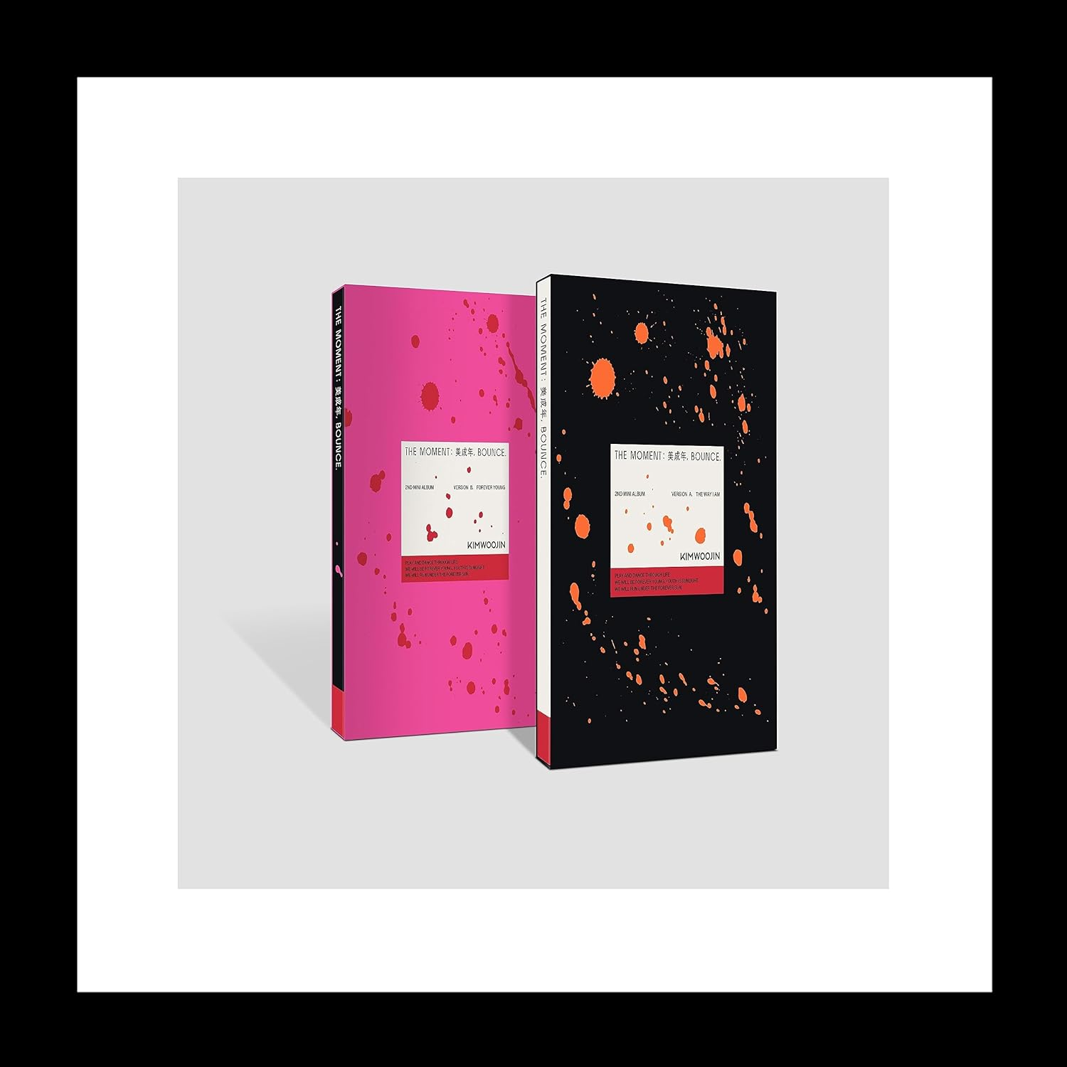 Kim Woojin the Moment : 美成年 Bounce 2Nd Mini Album B Version Cd+1P Poster+Photobook+2P Photocard+1P Folding Poster on Pack+3Ea Sticker+1P Message Card+2Ea Bookmark+1Ea Paper Figure+Tracking Sealed image number 3