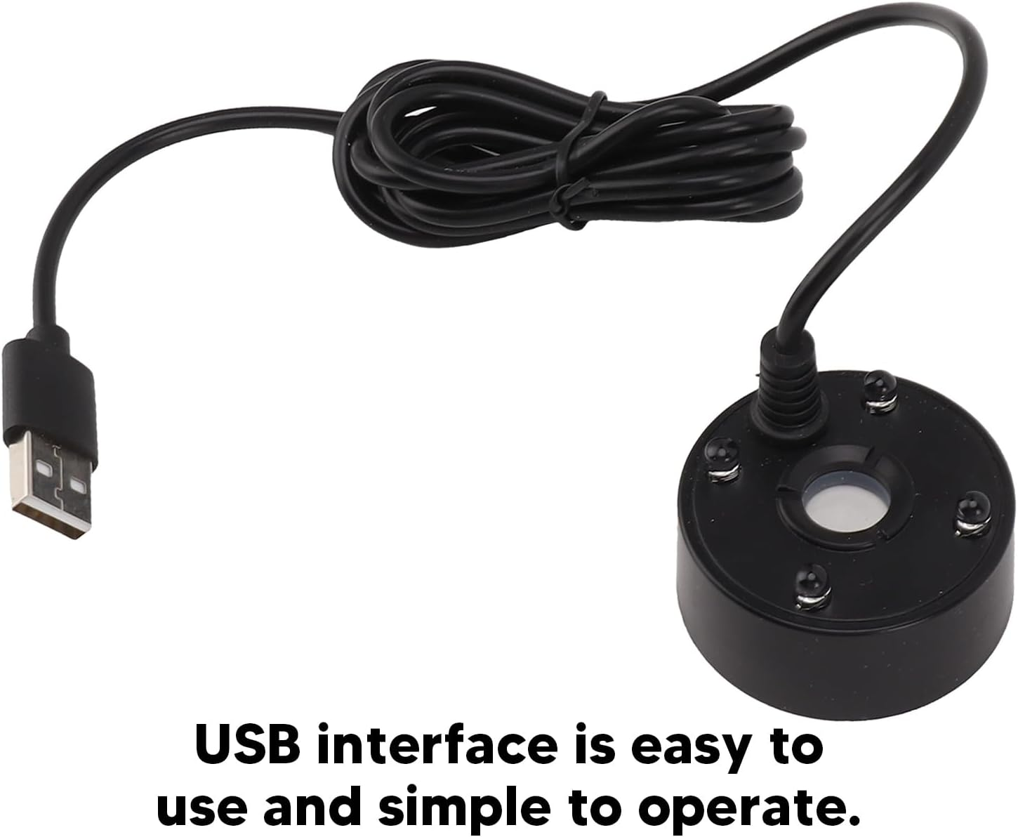 Mist Maker, USB Mist Maker with RGB LED Lights, Ultrasonic Fogger for Ponds, Wigwams, Fish Tanks, No Heat Mist Maker, Easy to Operate, 5V (Black) image number 1