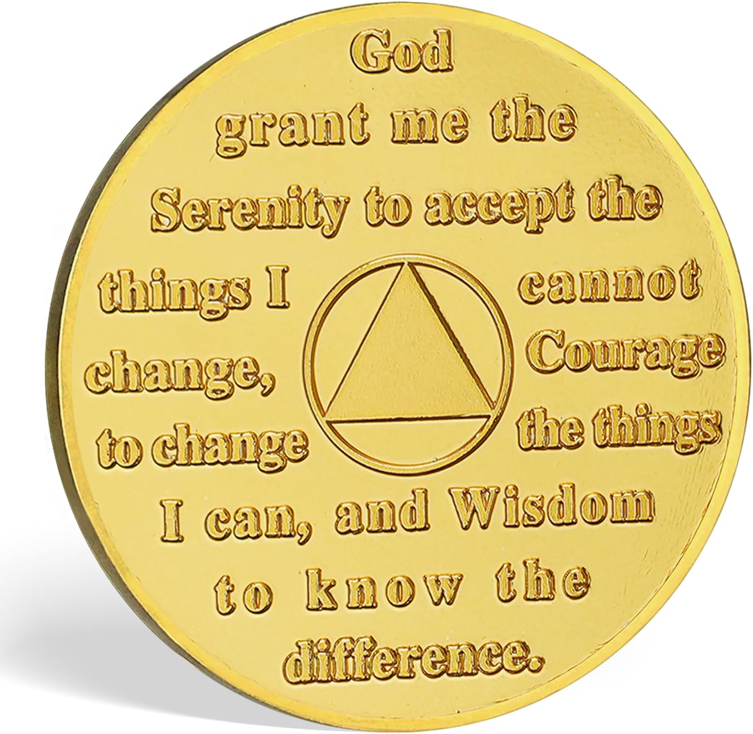 3 Year Sunflower Sobriety Coin - AA Chip Recovery Token - Sober Medallion with Serenity Prayer - AA Coin for Sobriety Gifts for Women and Men - Sober Gift Recovery Medal for AA Token Milestones image number 2