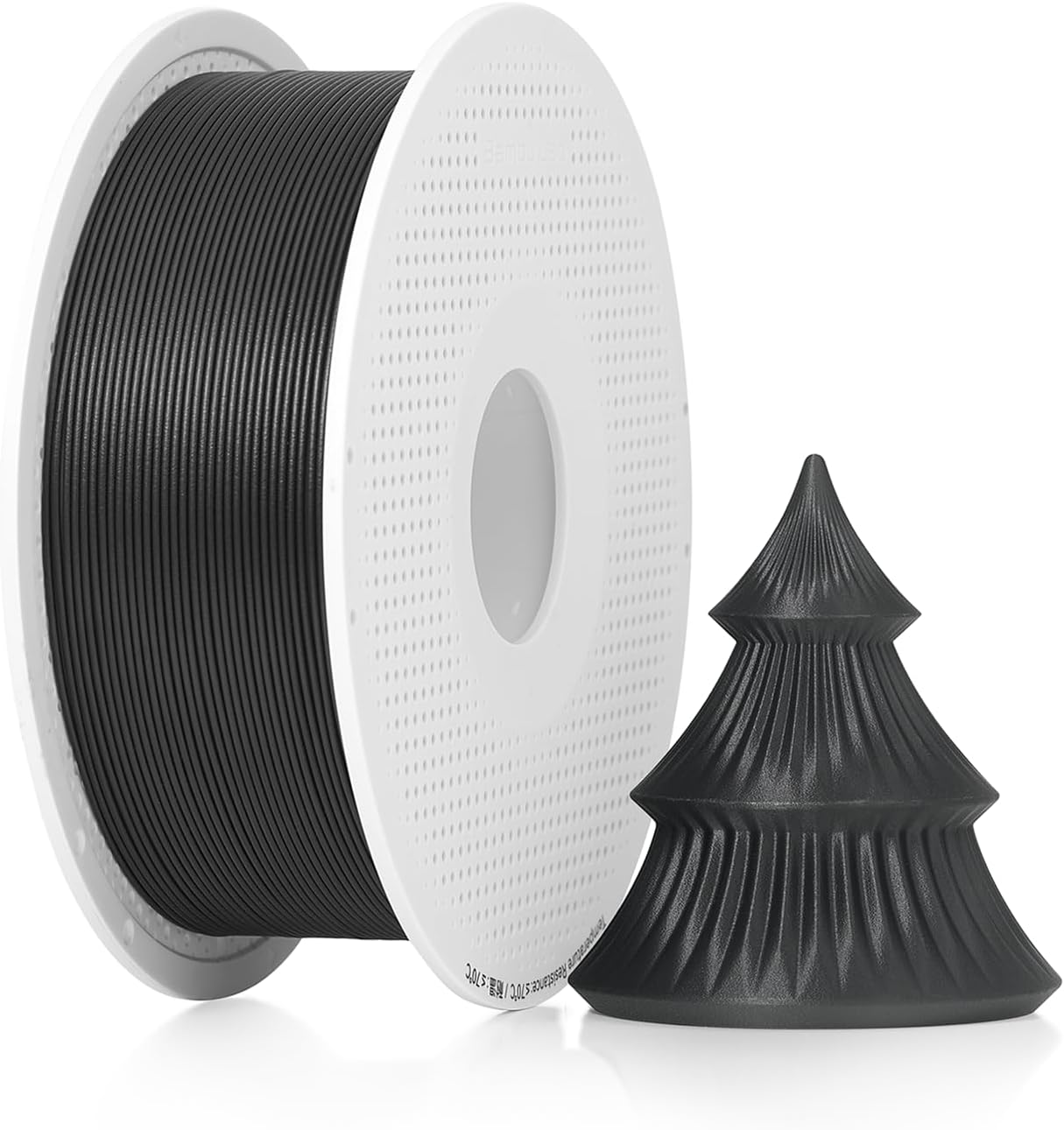 Bambu Lab PETG CF 3D Printer Filament, Higher Mechanical Properties & Flexibility 1.75Mm 3D Printing Filament, Less Clumping & Stringing, Ams-Compatible 3D Print Material with Reusable Spool 1Kg Black image number 1
