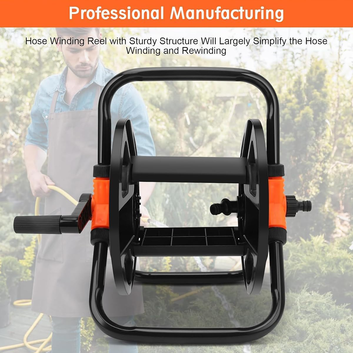 Household Car Wash Water Pipe Storage Rack Pipe Winding Tray Water Pipe Rack Winding Winding Wire Roller Garden Watering Flowers image number 3