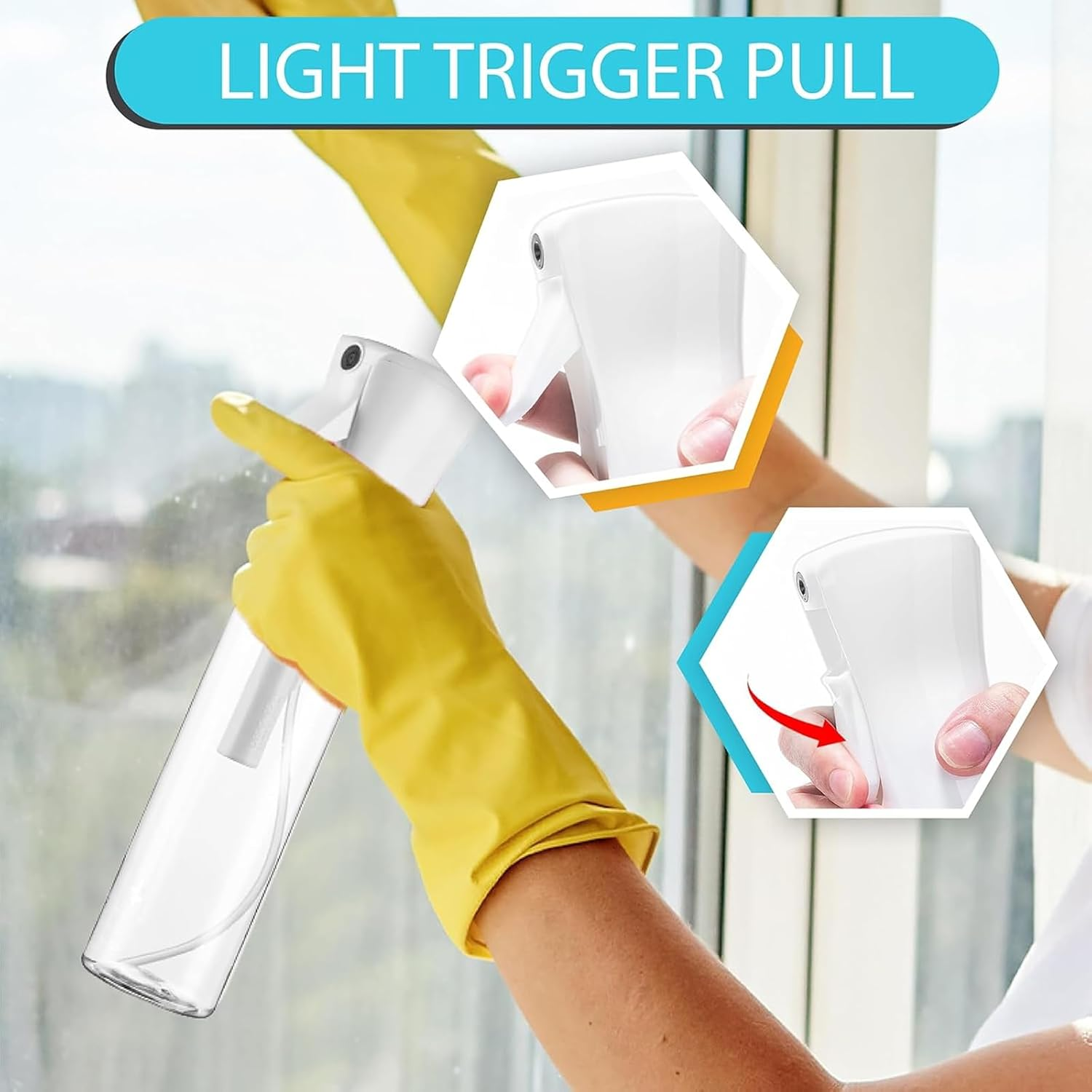 Weidllys Spray Bottle for Hair &ndash; Continuous Mister Spray Bottle for Hairstyling, Cleaning, Plants, Pets, Barbers, Salons, Essential Oil Scents (10 Ounce) image number 6