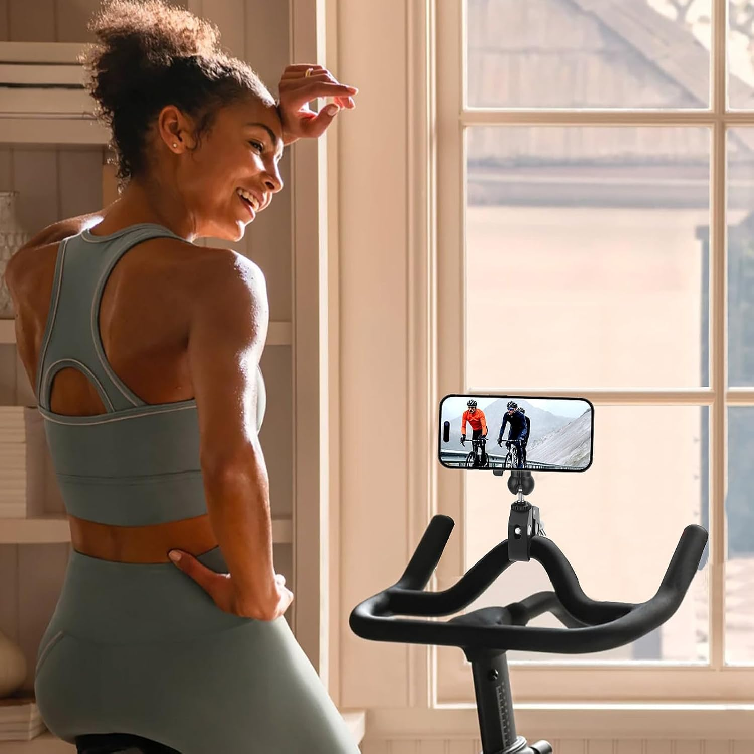 Eeekit Magnetic Bike Phone Holder, 360&deg; Rotating Handlebar Mount for Magsafe and All Phones, Strong Clamp for Motorcycle Bicycle Scooter image number 5