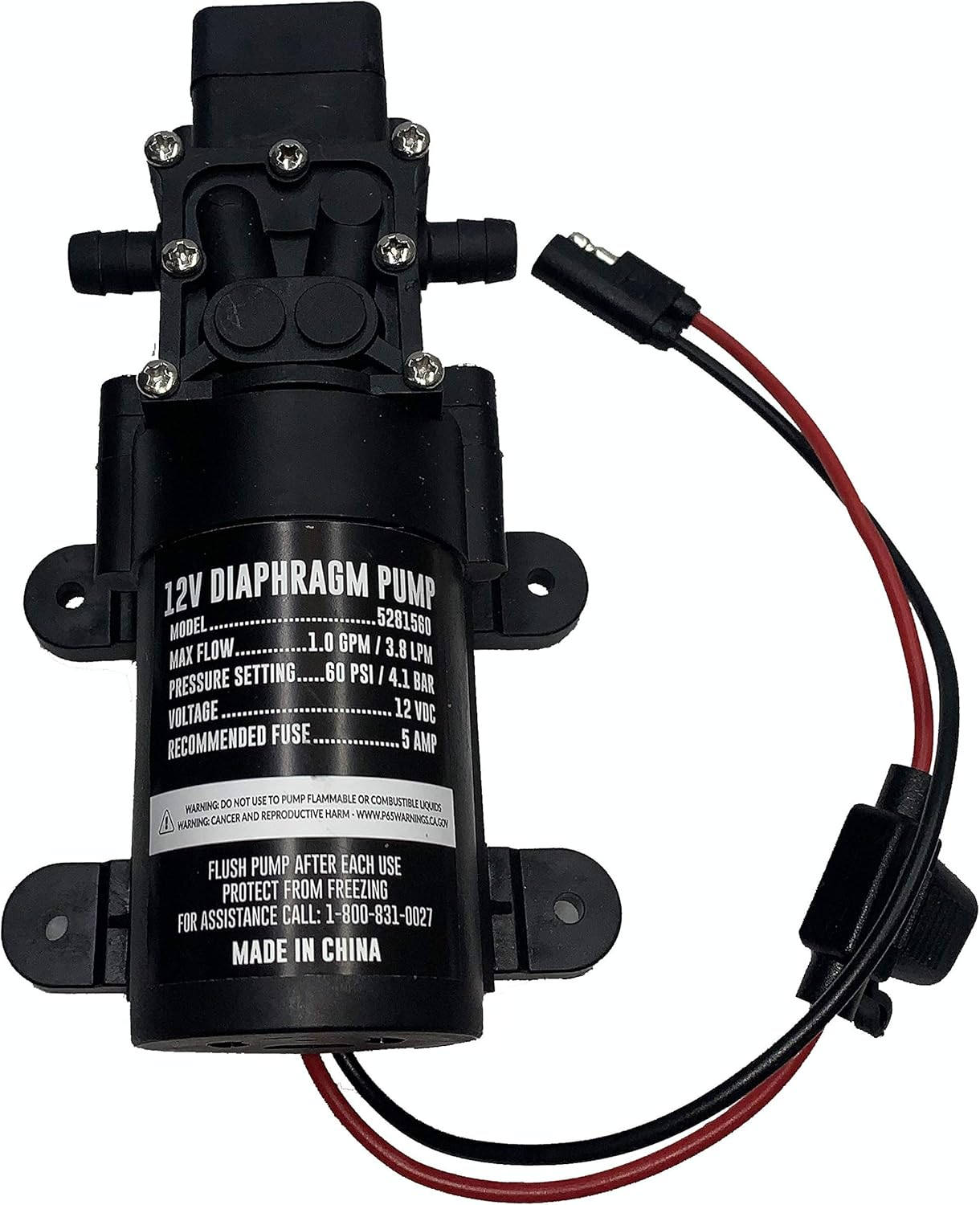 Fimco High-Flo 1.0 GPM 60 PSI 12VDC Daiphragm Pump image number 1