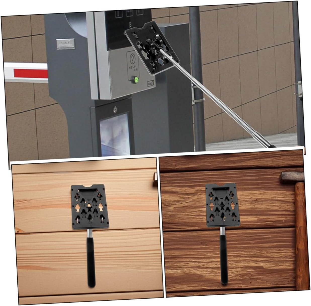 Parliky 2 Pcs Retractable Telescopic Card Holder for Vehicle Parking Toll Swiping Extendable Card Stick for Car Parking Fee Telescoping Rod for Toll Cards image number 1