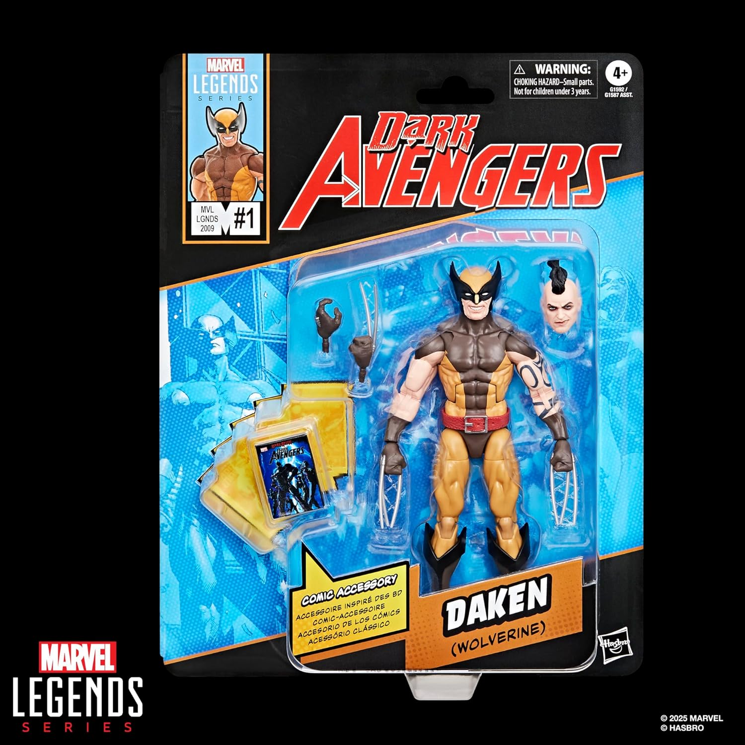 Marvel Legends Series Daken (Wolverine), Dark Avengers #1 (2009) Comics-Inspired Collectible 6-Inch Scale Action Figure with Character-Sized Comic Accessory image number 6