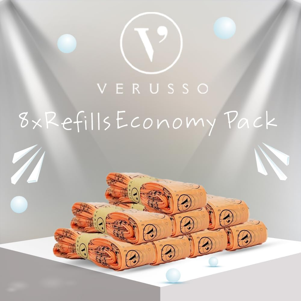 8-Pack Nappy Bin Refill Bags Compatible with Tommee Tippee Twist & Click Cassette, 30% Longer than Others, Recyclable, Odour and Germ Protection, Newborn Baby Diaper Pail Liner image number 1