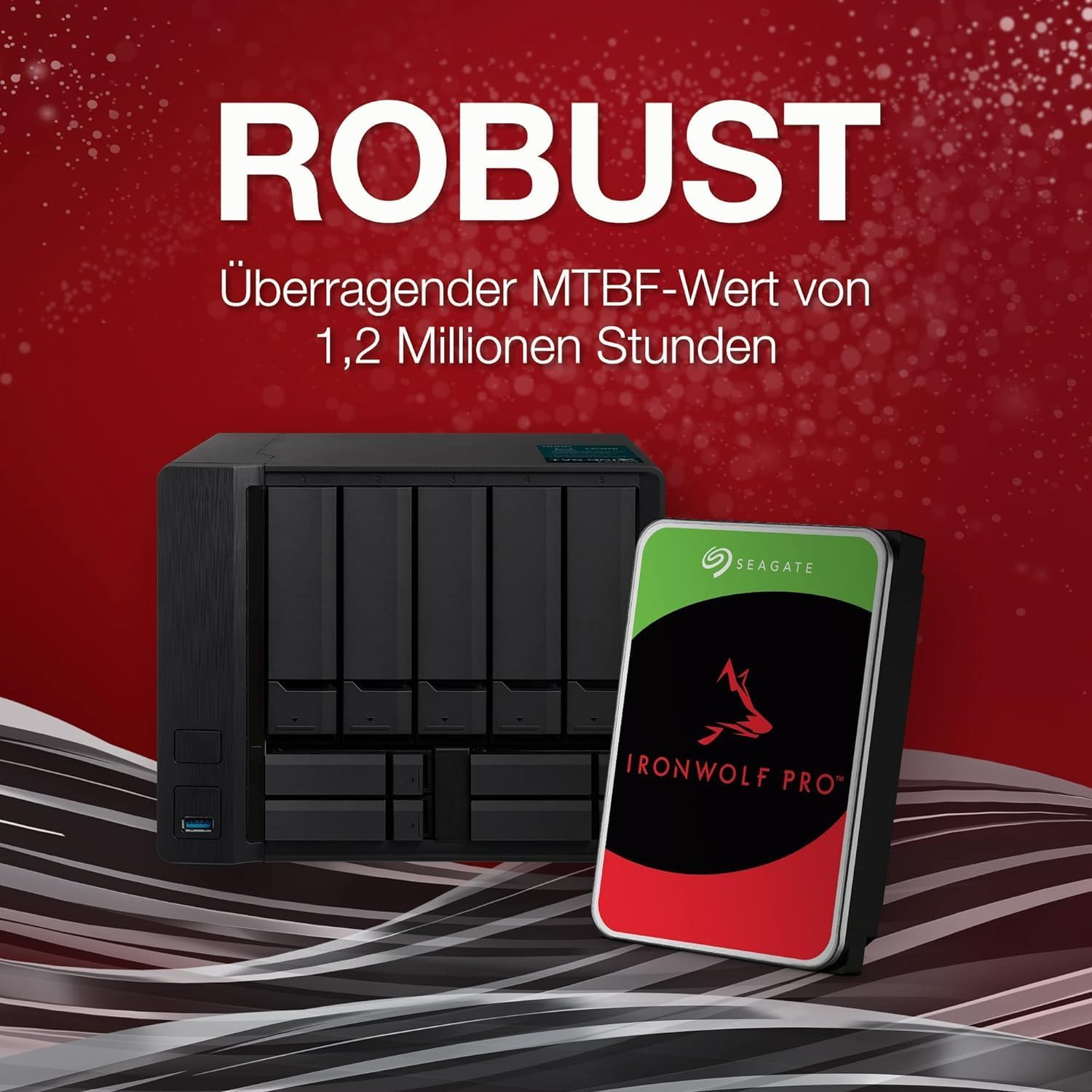 Seagate Ironwolf Pro, 18TB, Enterprise NAS Internal Hard Drive HDD &ndash; CMR, 3.5", SATA, 6Gb/S, 7200RPM, 256MB Cache, for RAID Network-Attached Storage, Rescue Services (ST18000NT001) (Refurbished) image number 4