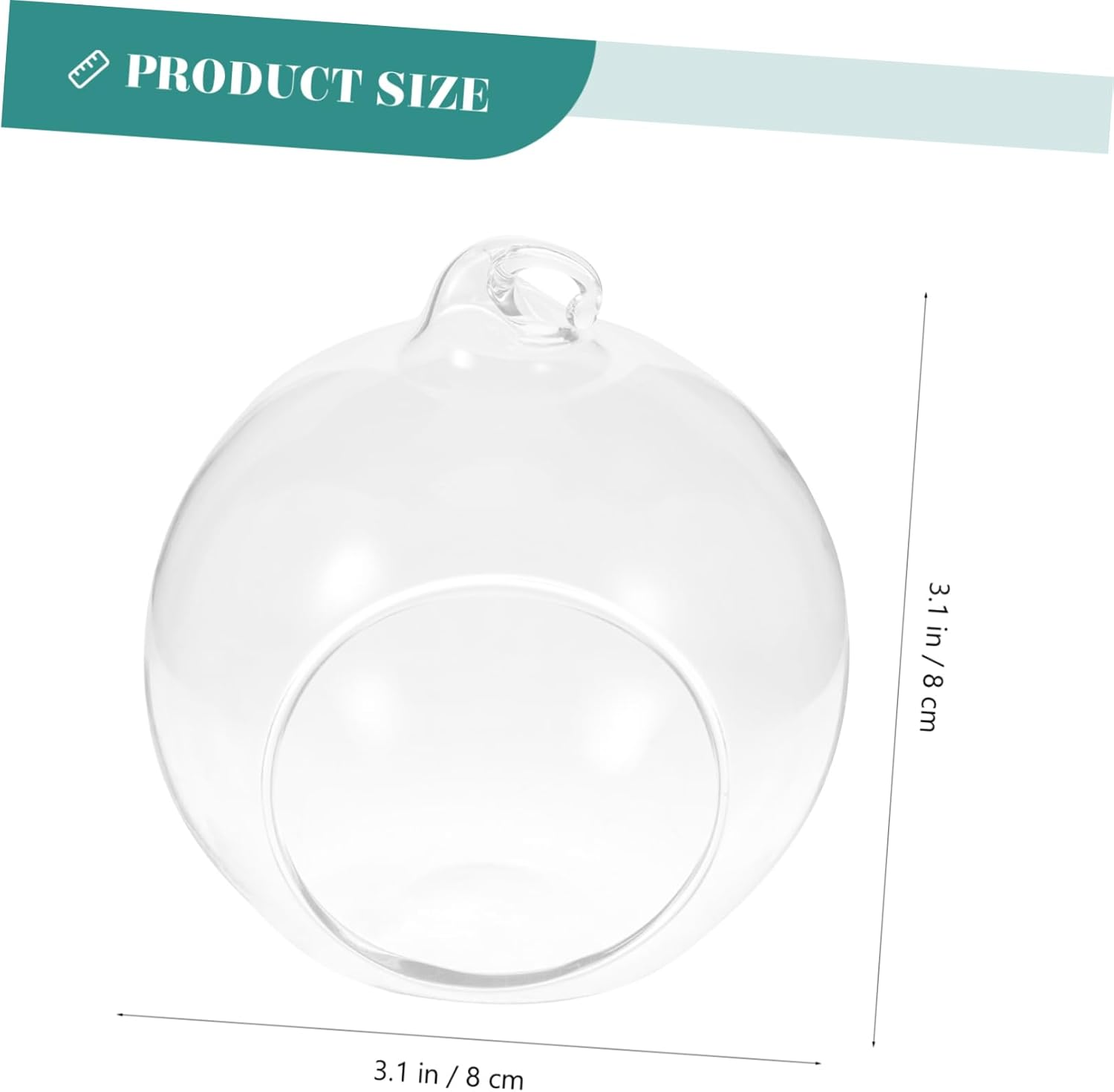 Kisangel 12Pcs Hanging Glass Plant Globe Clear Terrarium Vase Small Air Plant Terrarium for DIY Garden Home Decor image number 5