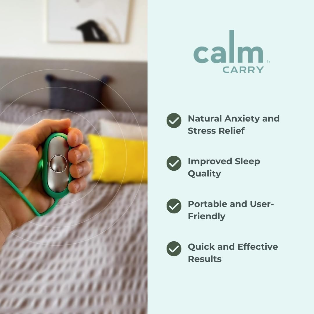 Glowco Calmcarry Sleep Aid Device &ndash; Handheld Microcurrent Relaxation Tool, Supports Calm, Focus & Gentle Relief, USB Rechargeable, Portable Wellness Device for Adults & Kids | Teal Calm Carry - Orange image number 6