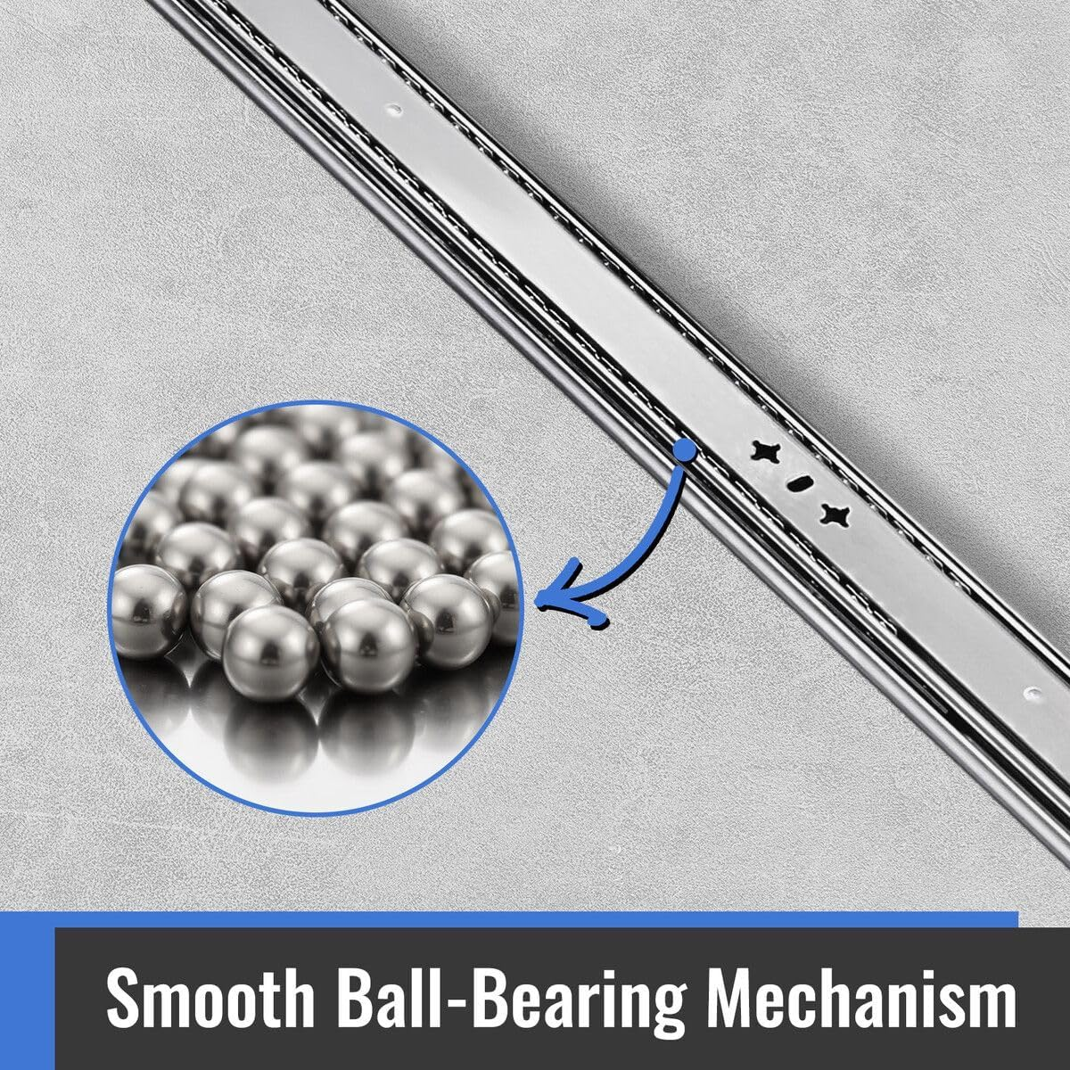 Shogun Drawer Runners Heavy Duty Slides Rails Cabinet Guide Locking Ball Bearing Track 120Kg Full Extension 1300 to 2600Mm Metal Trailer RV Camper Toolbox image number 3