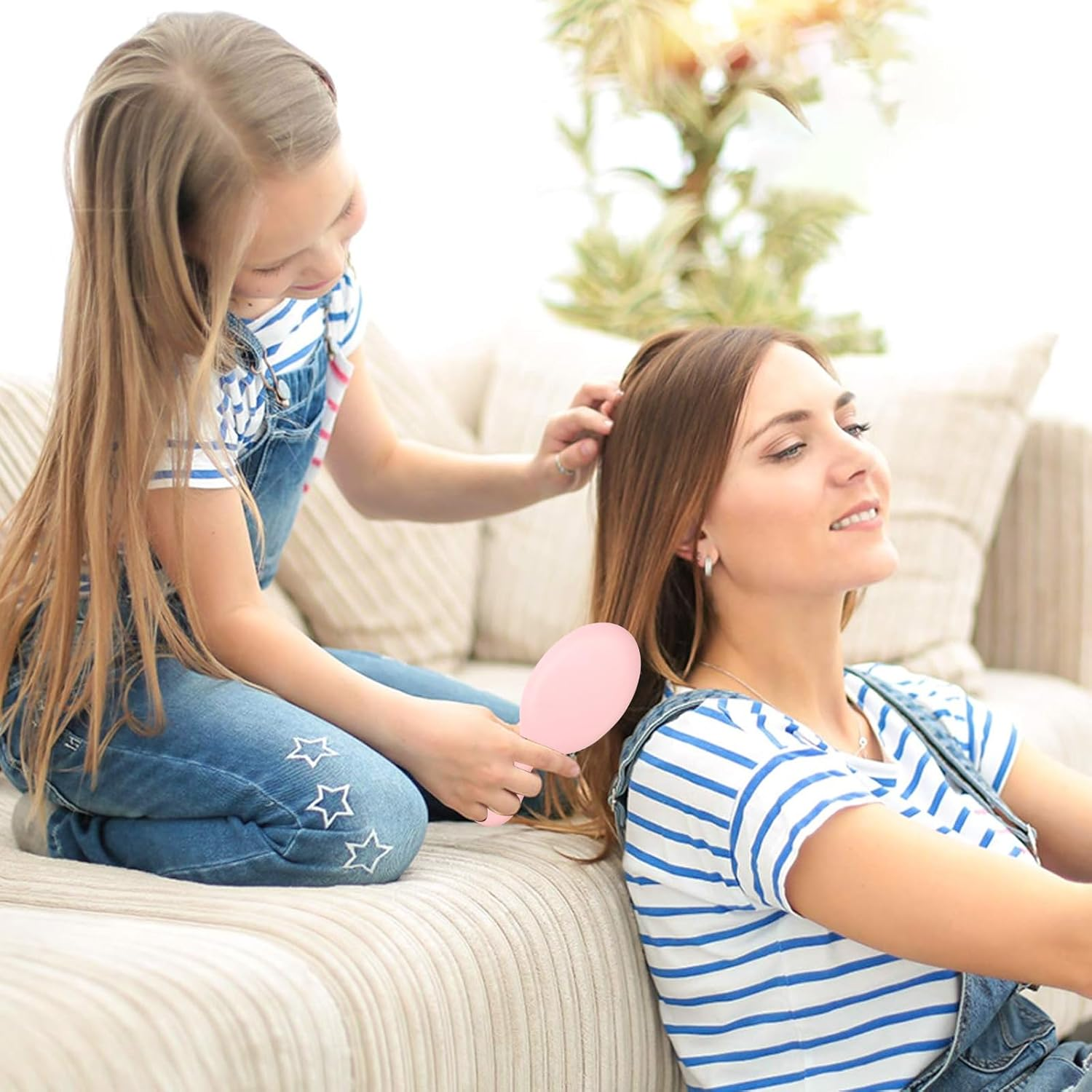 12 Pack Mini Wet Hair Brush Soft Bristle Detangler Pocket Paddle Hair Brushes Travel Detangling Brush, for Most Hair Types, with Ease Knots without Tears or Breakage, 12 Colors image number 5