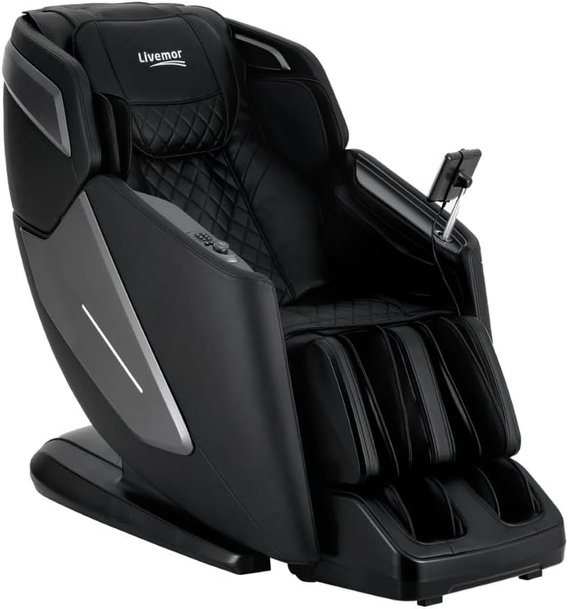 Livemor 4D Massage Chair Electric Recliner Home Massager Black image number 5