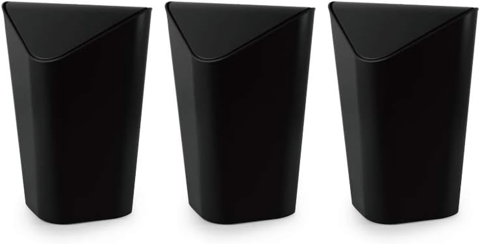 Umbra Corner CAN Swing Lid Square Trash Can Trash Can Dust Bin 5L Compact Black