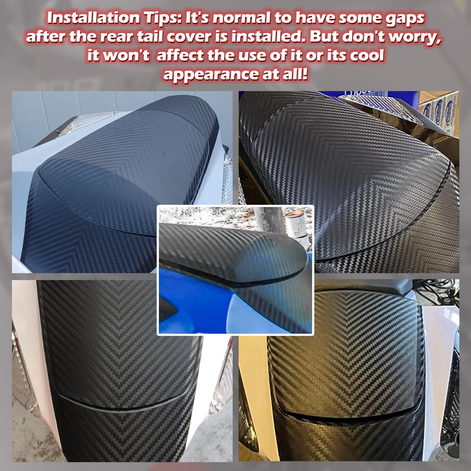 Motorcycle Rear Passenger Pillion Solo Fairing Tail Cover Rear Seat Cowl for Su.Zuki GSXR600 GSXR750 GSXR GSX-R 600 750 2011 2012 2013 2014 2015 2016 2017 2018 2019 2020 2021 2022 (Matte Black) image number 2