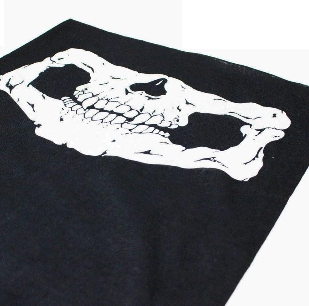 TDR Skull Face Mask for Bike Motorcycle, Helmet, Snowboard, Hunting, Costume Ski Mask, 100% Polyester Microfiber, Washable, Black/White image number 1