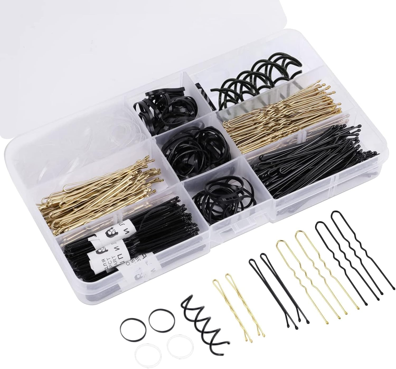 403 Pieces Hair Accessories Set for Women & Girls - U-Shape Bobby Pins, Spiral Hair Clips, Hair Bands, Scrunchies, Non-Slip Hairpins - Bridal Wedding Party Essentials image number 2