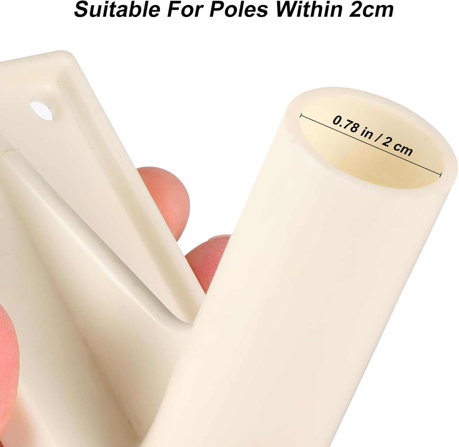 Operitacx Flag Pole Holder for outside House, 2Pcs Wall Mounted Flag Pole Bracket, Flag Holder for House Porch & Outdoor - 1Pc image number 2