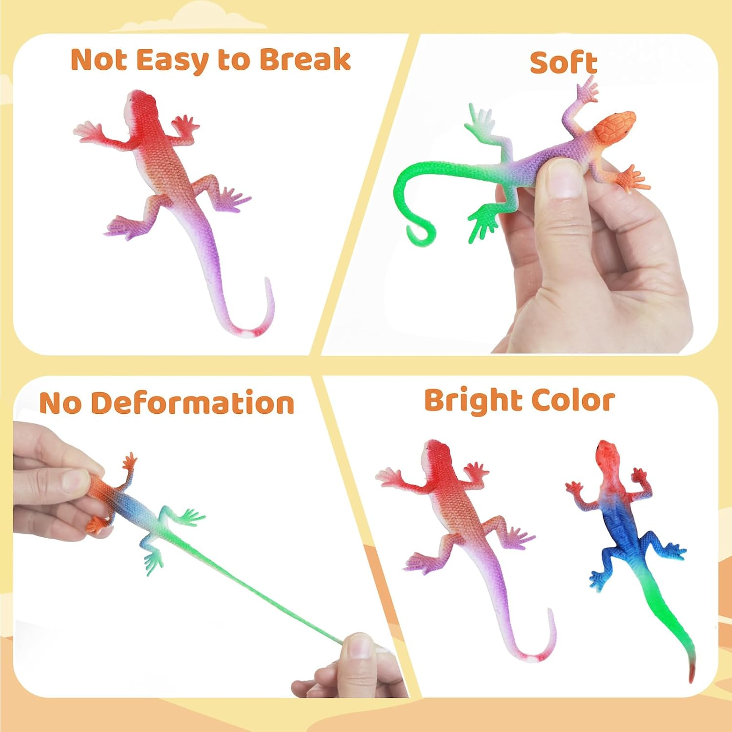 Lizard Series -16Pcs Temperature Color Changing Bath Toys,Water Table Toy for Easter Egg Fillers,Goodie Bags Fillers,Themed Party,Classroom Rewards,Carnival Prize, for Kids 3+ image number 2