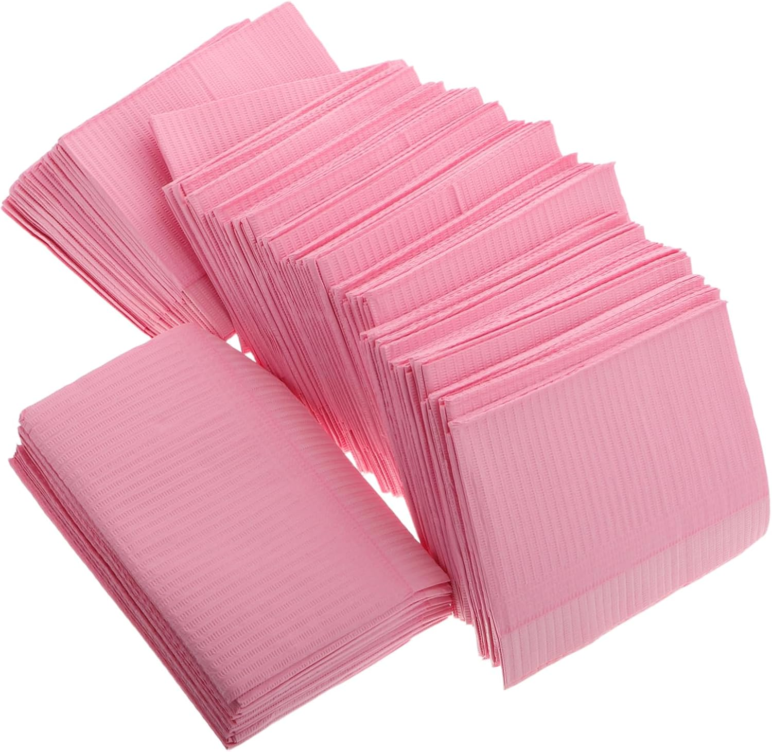 LOLIPPYY Disposable Nail Table Mats 125Pcs Waterproof Nail Desk Sheets for Manicure Beauty Hand Rest Cushions for Salon Use Pink Non-Woven Fabric