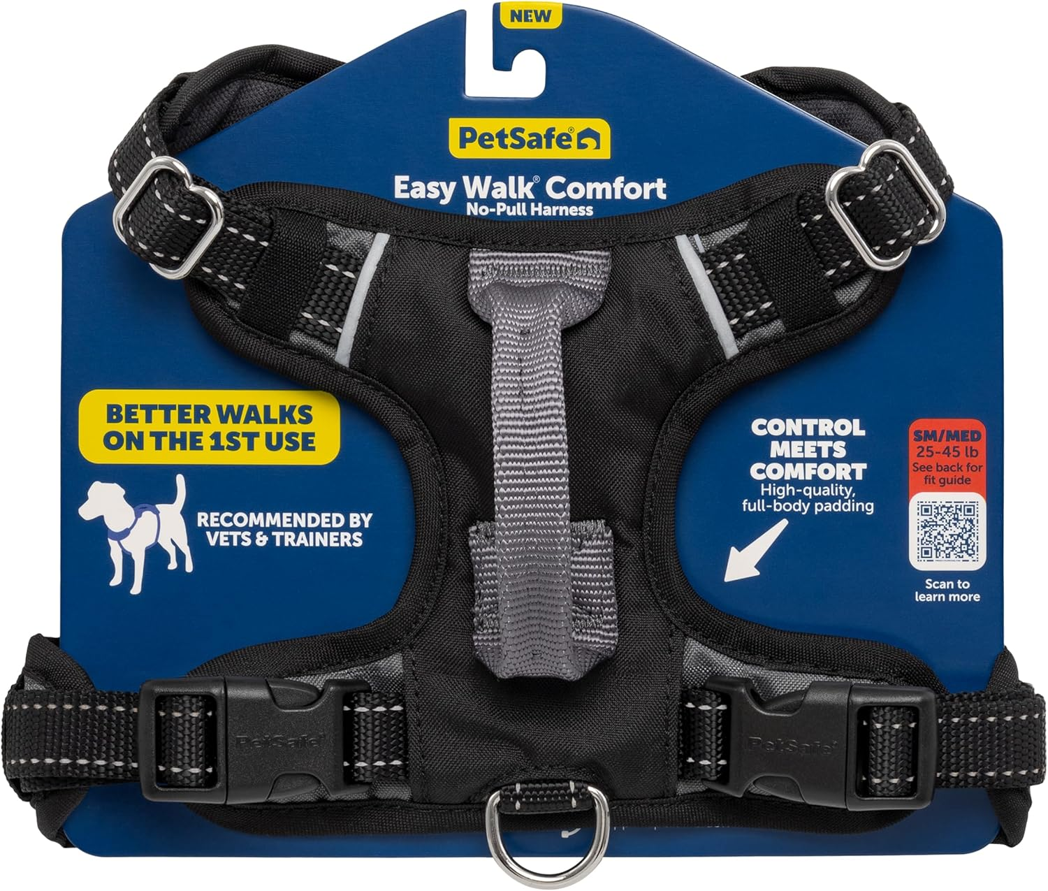 Petsafe Easy Walk Comfort No-Pull Dog Harness Full-Body Padding - Better Walks on the First Use - 5 Points of Adjustment Medium/Large, Green