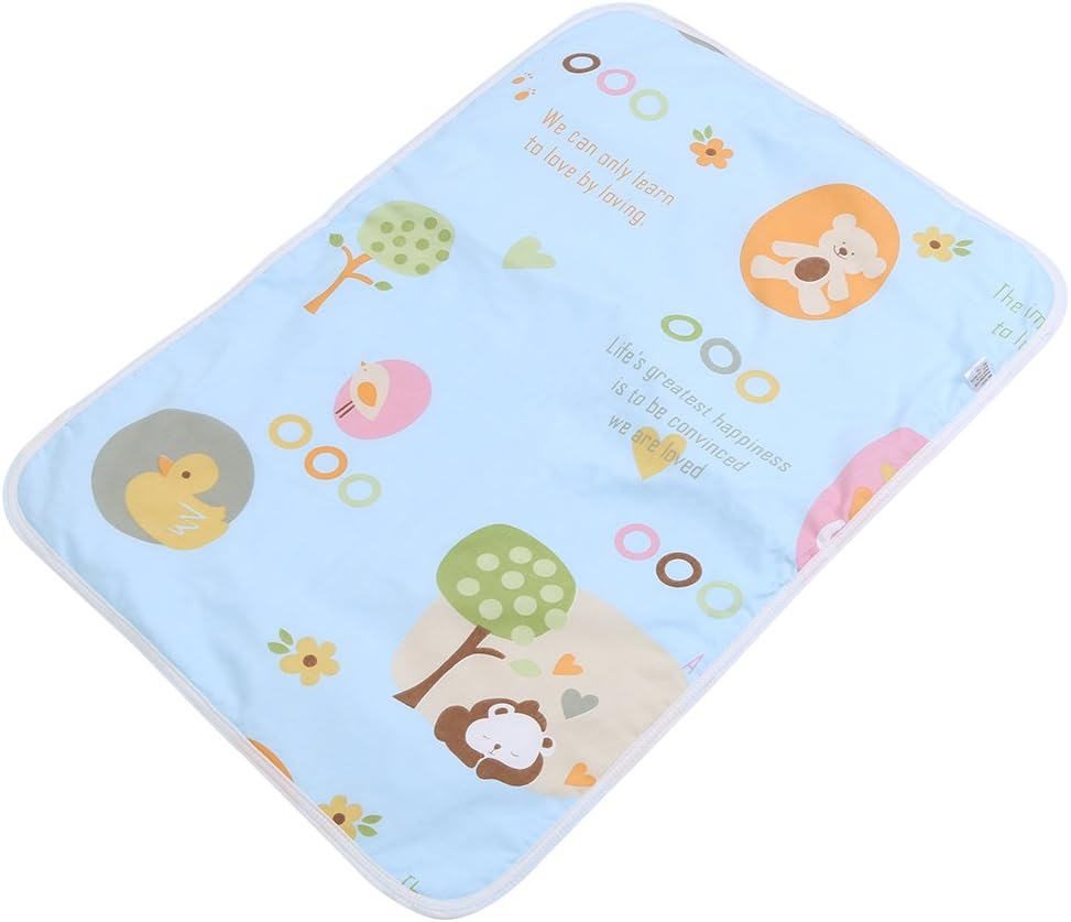 Ultra-Soft Large Washable Baby Changing Pad Mats Baby Cotton Urine Mat Diaper Nappy Bedding Changing Cover Pad Disposable Sanitary Baby Infant Toddler Diaper Liners Covers(#A Blue Paradise) image number 6