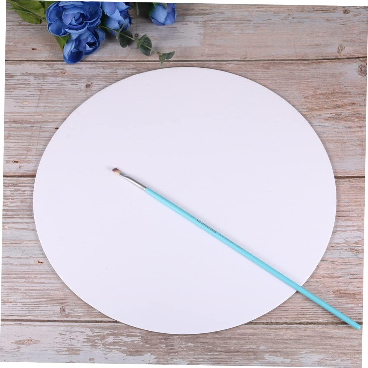 Jojofuny 6Pcs round Canvas Drawing Board Artist Canvas Panels for Oil Tempera for Painting Projects Art Students White image number 2