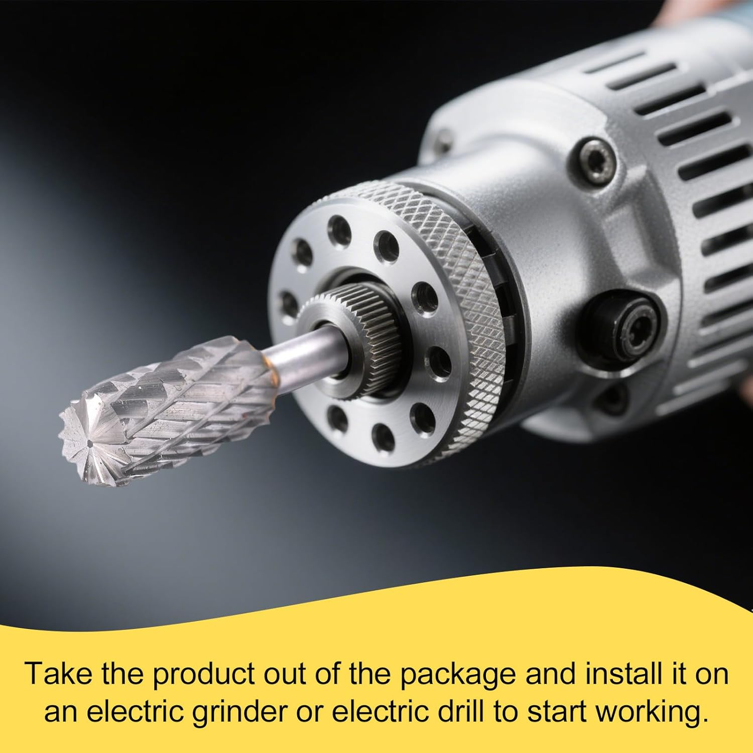 5Pcs Long Carbide Burr Set, Die Grinder Bits Tungsten Steel Carbide Drill Bits Rotary File Attachment for Metal Cutting Grinding Cylinder Head Porting Engine Intake/Exhaust Manifold image number 1