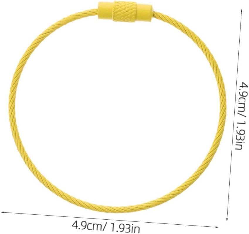 Generic 15Pcs Wire Key Chain Loop Holder Durable Wire Rings for DIY Projects Luggage Tags and Key Management Versatile Keyring image number 1