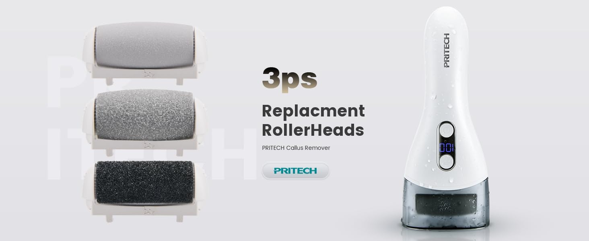 PRITECH 3 Replace Rolls for Tubo Callus Remover BCM-1138T, White image number 2