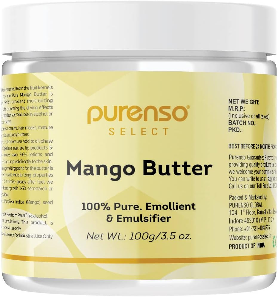 Purenso Select - Organic Unrefined Raw Mango Butter, 100G image number 3