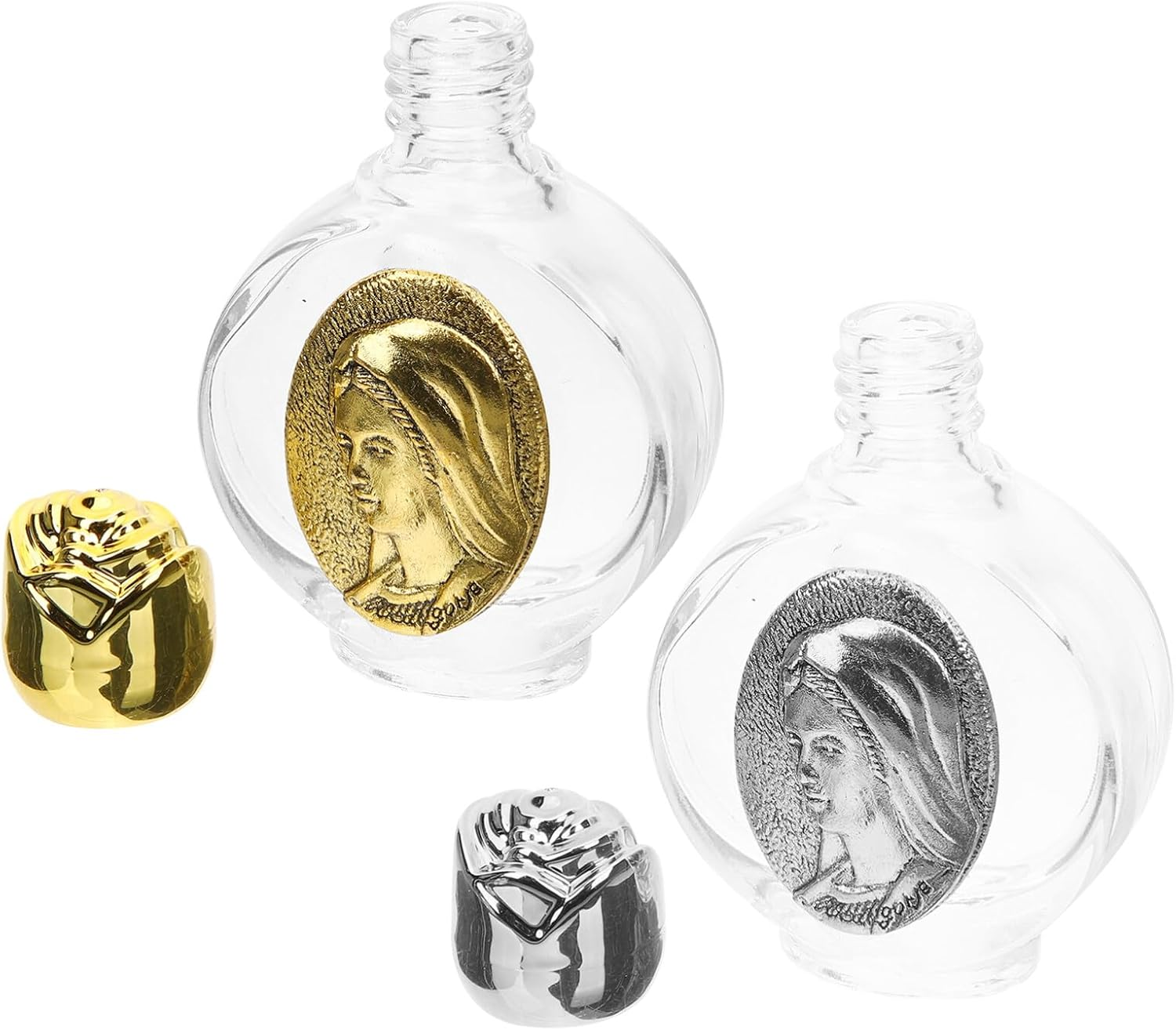 Luxshiny 2Pcs Holy Water Bottles Glass Perfume Bottles Vintage Essential Oil Vials Empty Aroma Bottles for Cosmetic Liquid Jar A image number 4