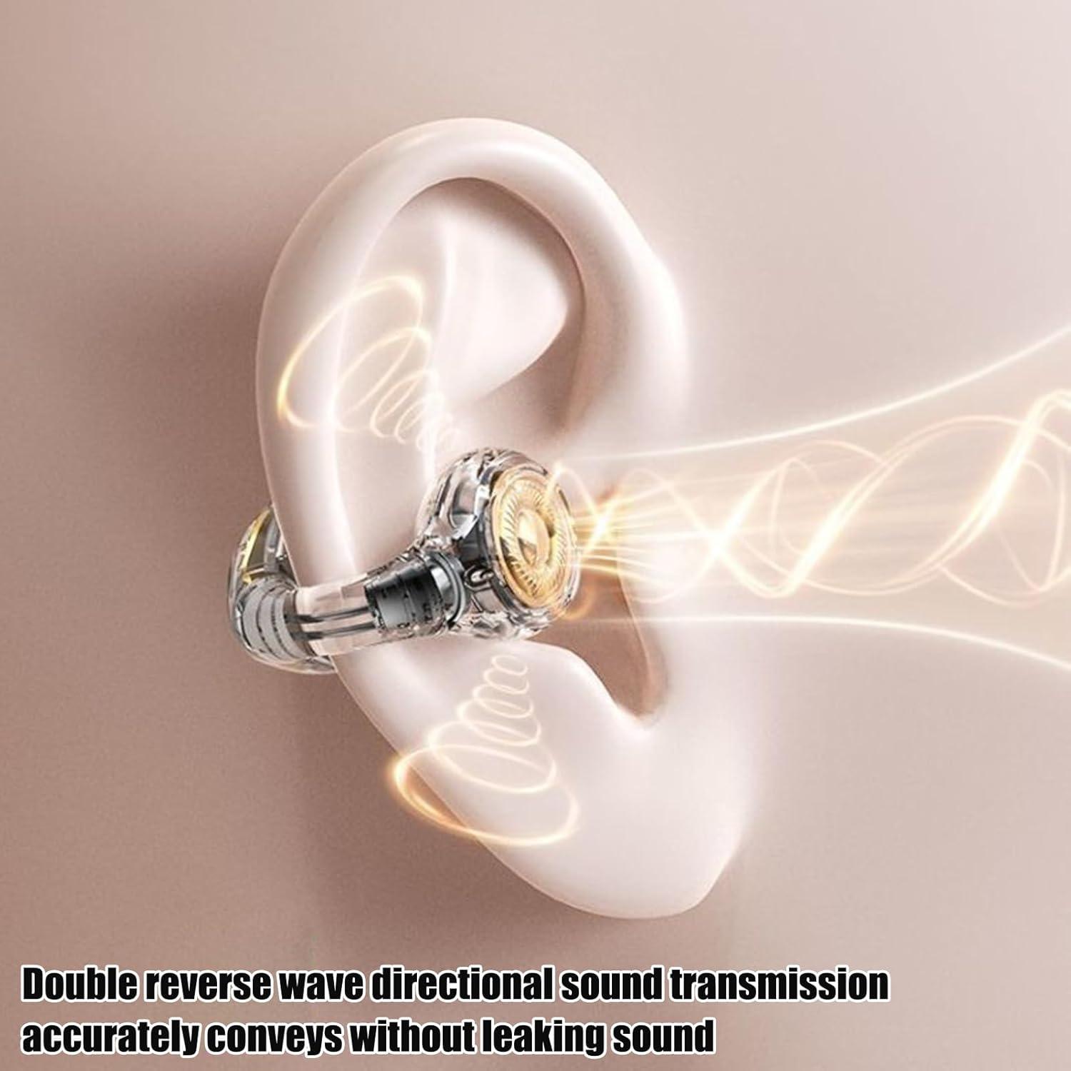 Clip on Earbuds - Lightweight Open Ear Clip Wireless Earbuds - Comfortable Lightweight Earphones Aesthetic Design for Running Sport Gym Outdoor Workouts Family image number 2