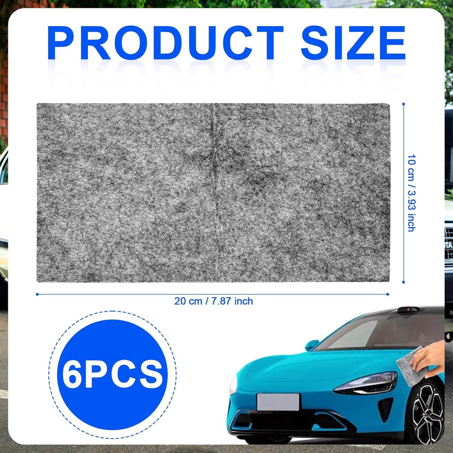 6Pcs Nano Sparkle Cloth for Car Scratches Remover, Auto Shine Cleaning Cloth Multi-Purpose Nanosparkle Cloth to Repair Lightly Car Scratch Polishing Vehicles Paint image number 1